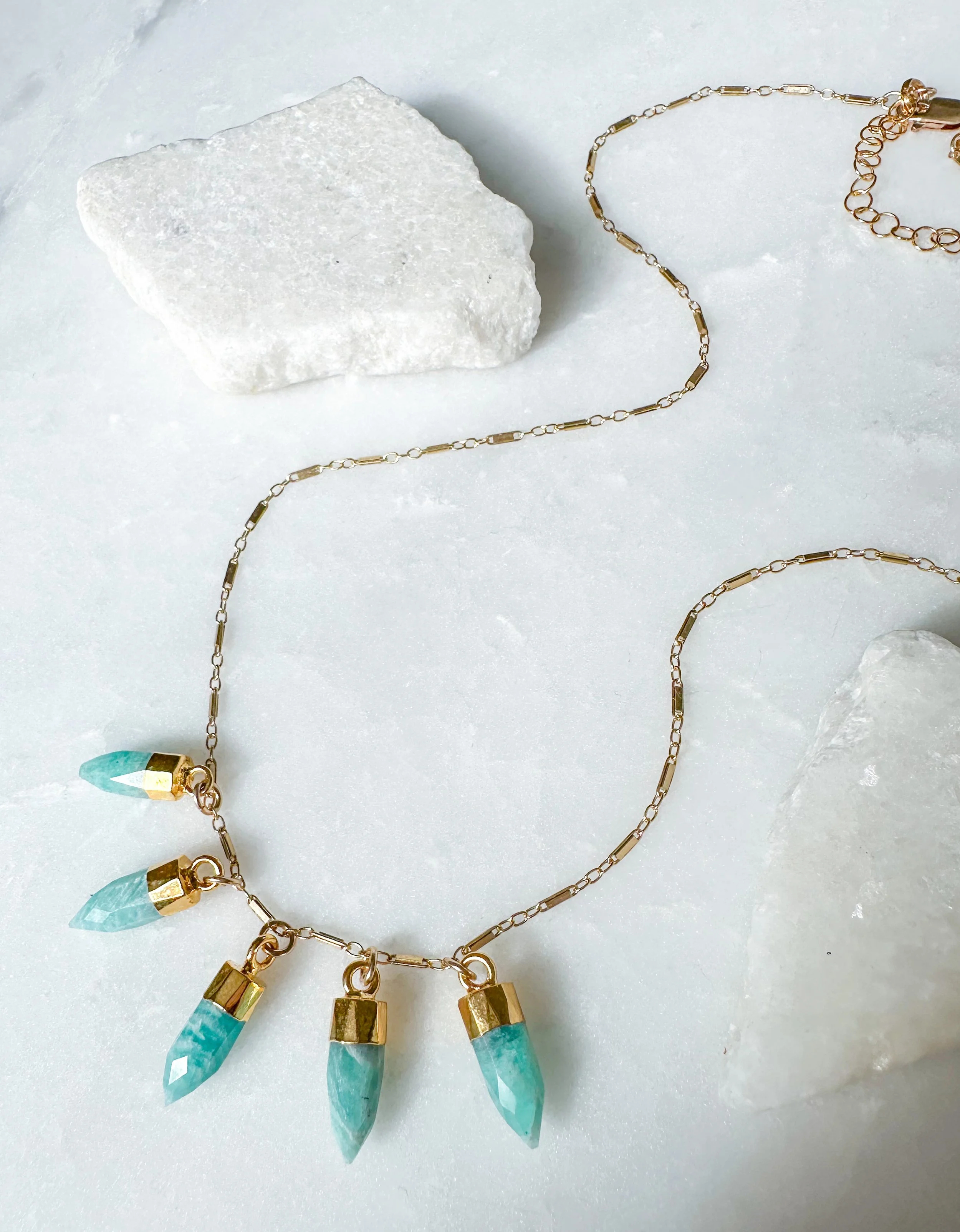 sky-blue amazonite necklace