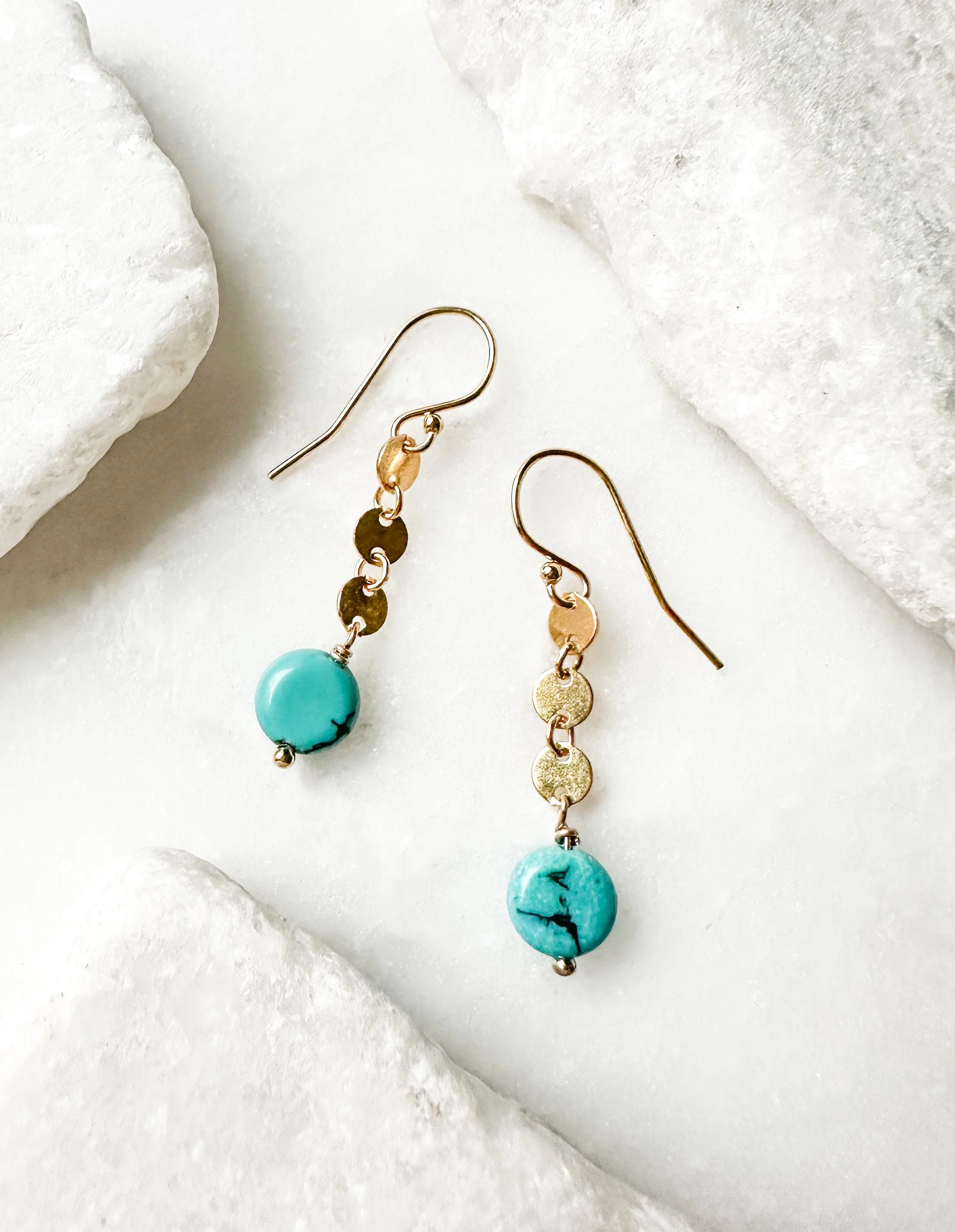 Turquoise coin chain earring_Rach B Jewelry_RB1291_1.JPEG