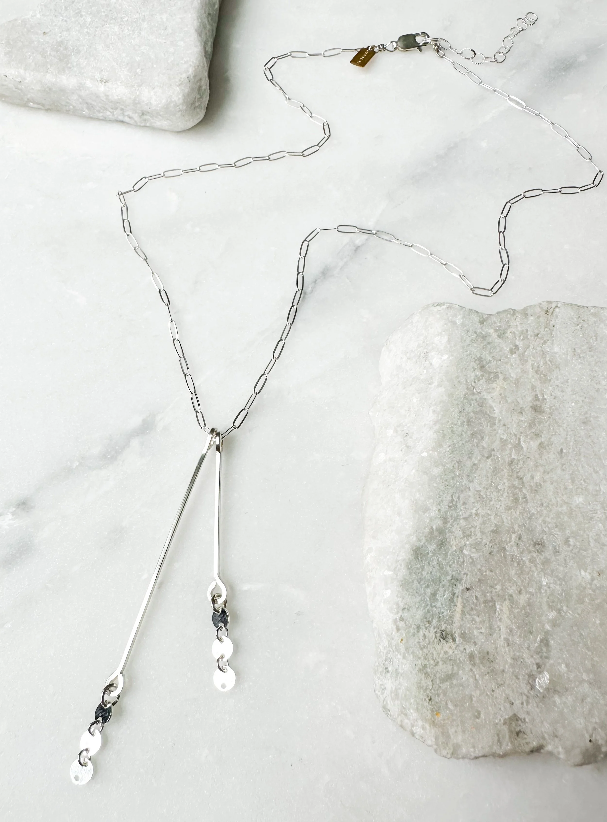 Everyday bar chain drape necklace