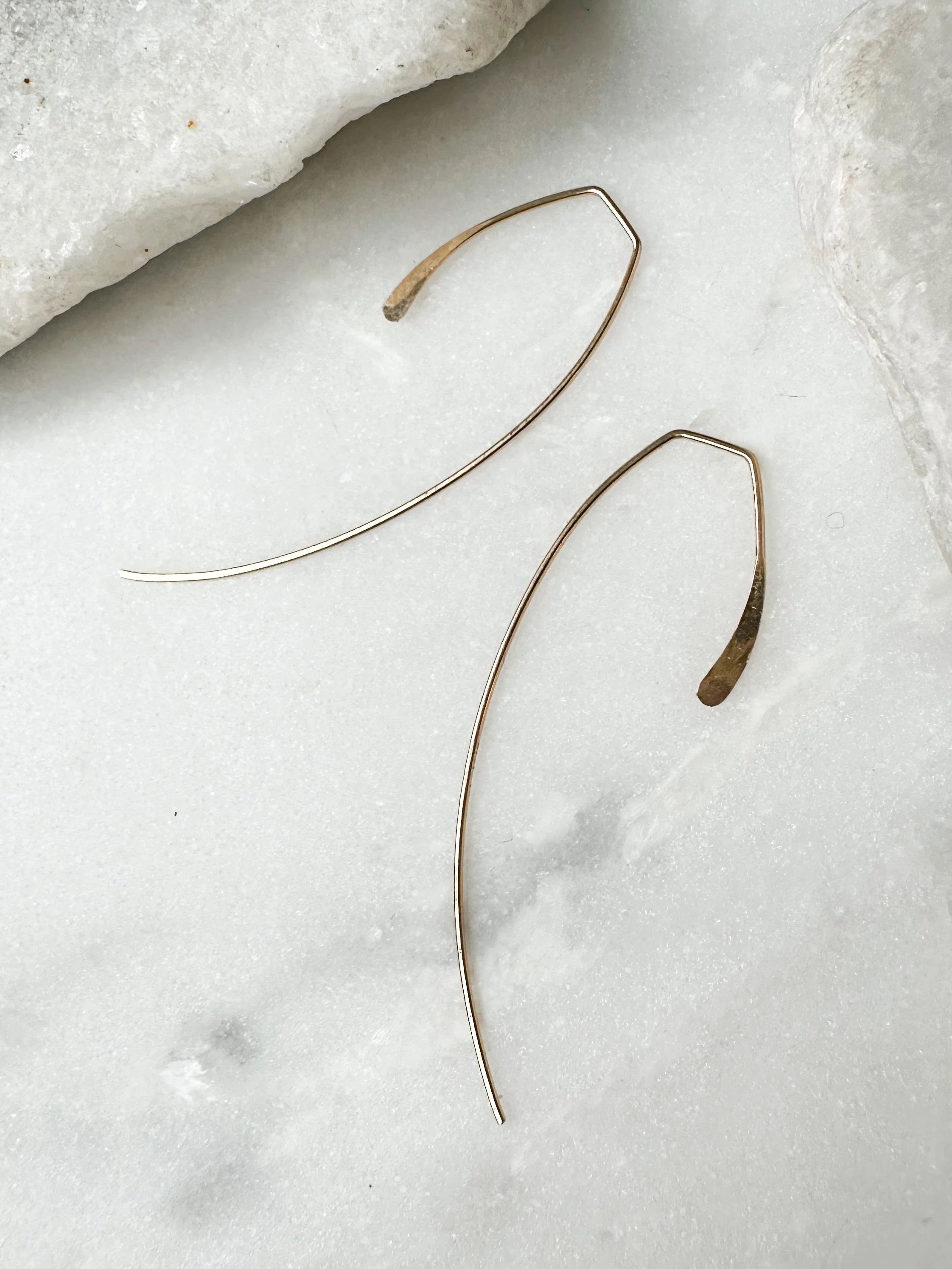 14k gf threader everyday earrings