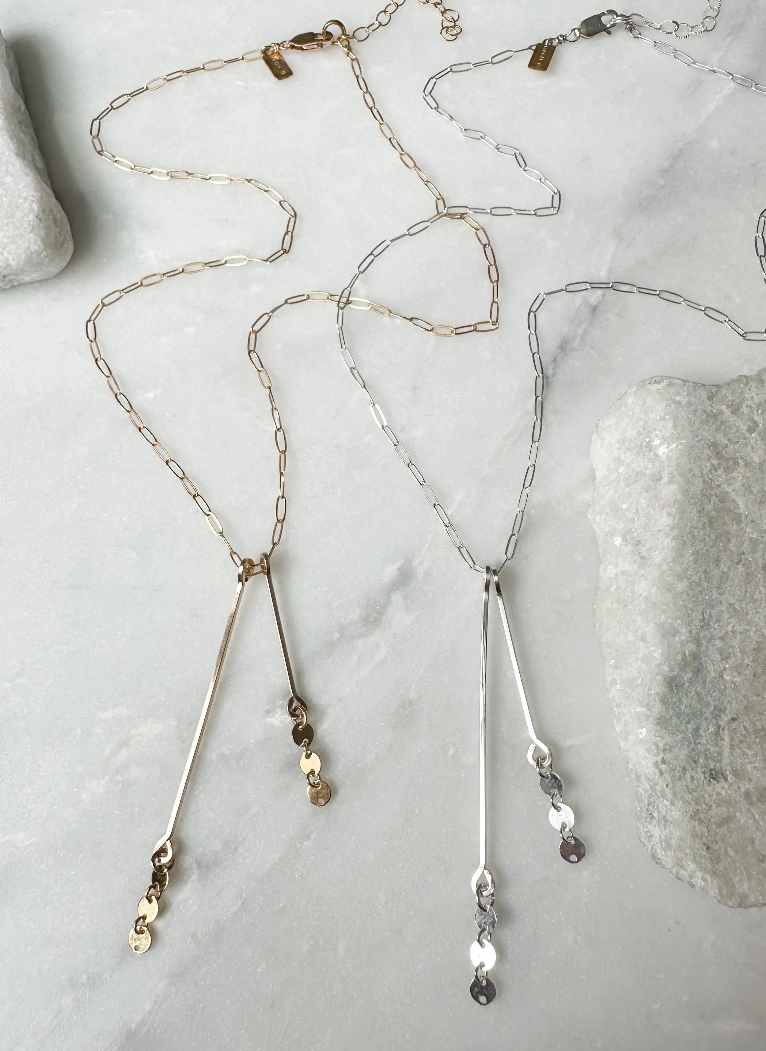 Modern drape everyday necklace