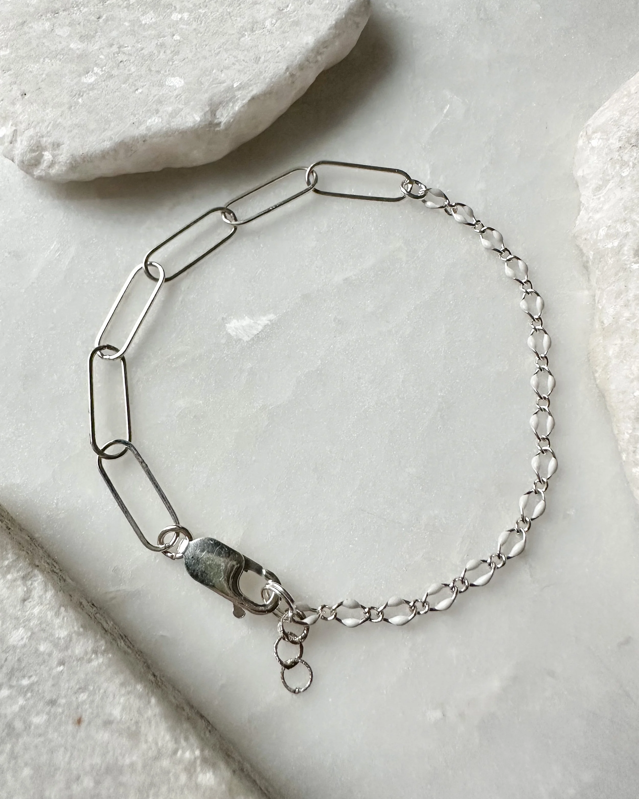 Paperclip chain mixed enamel bracelet_Rach B Jewelry_RB1302_3.JPEG