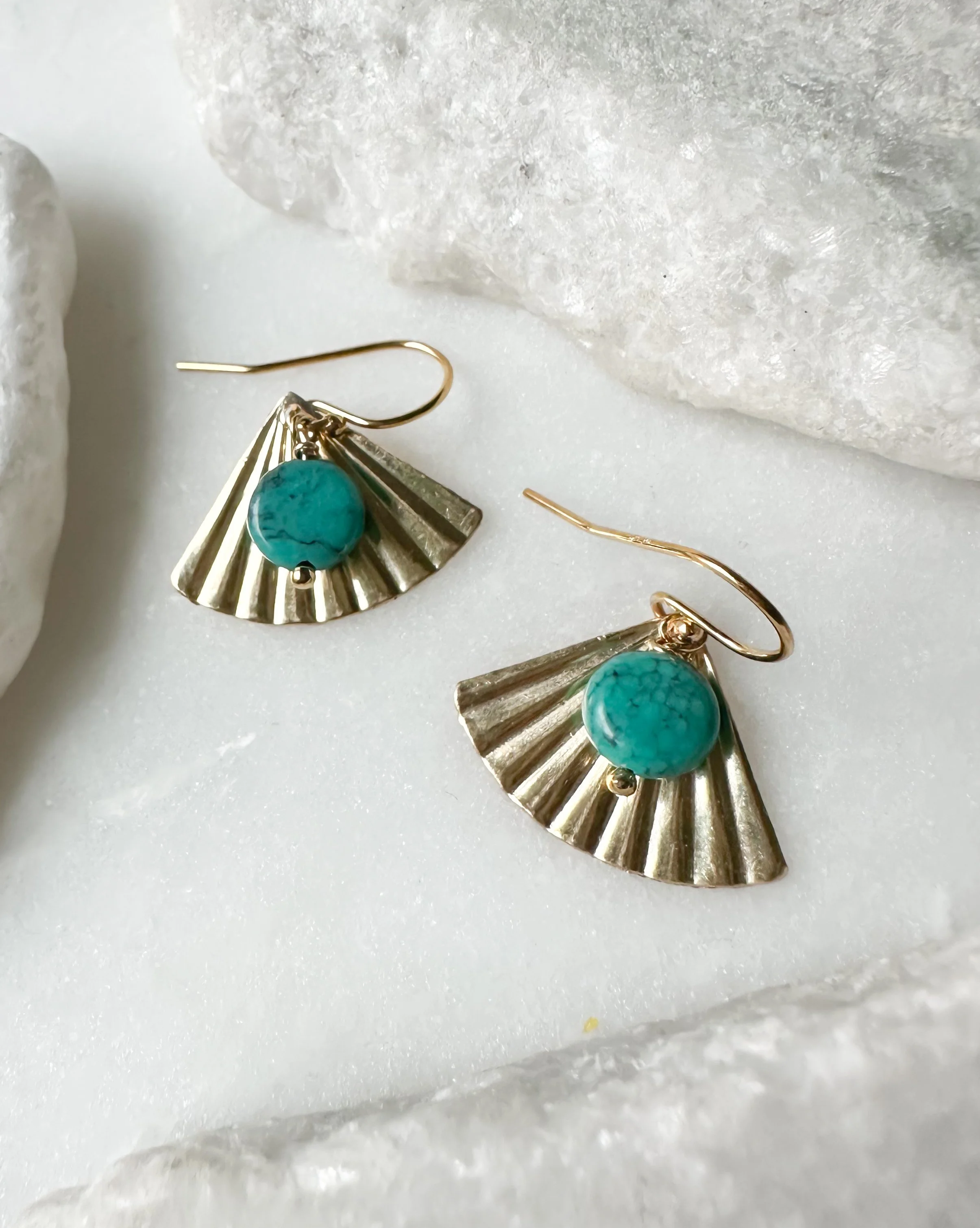 Turuquoise fan earrings_RB1294_Rach B Jewelry_1.JPEG