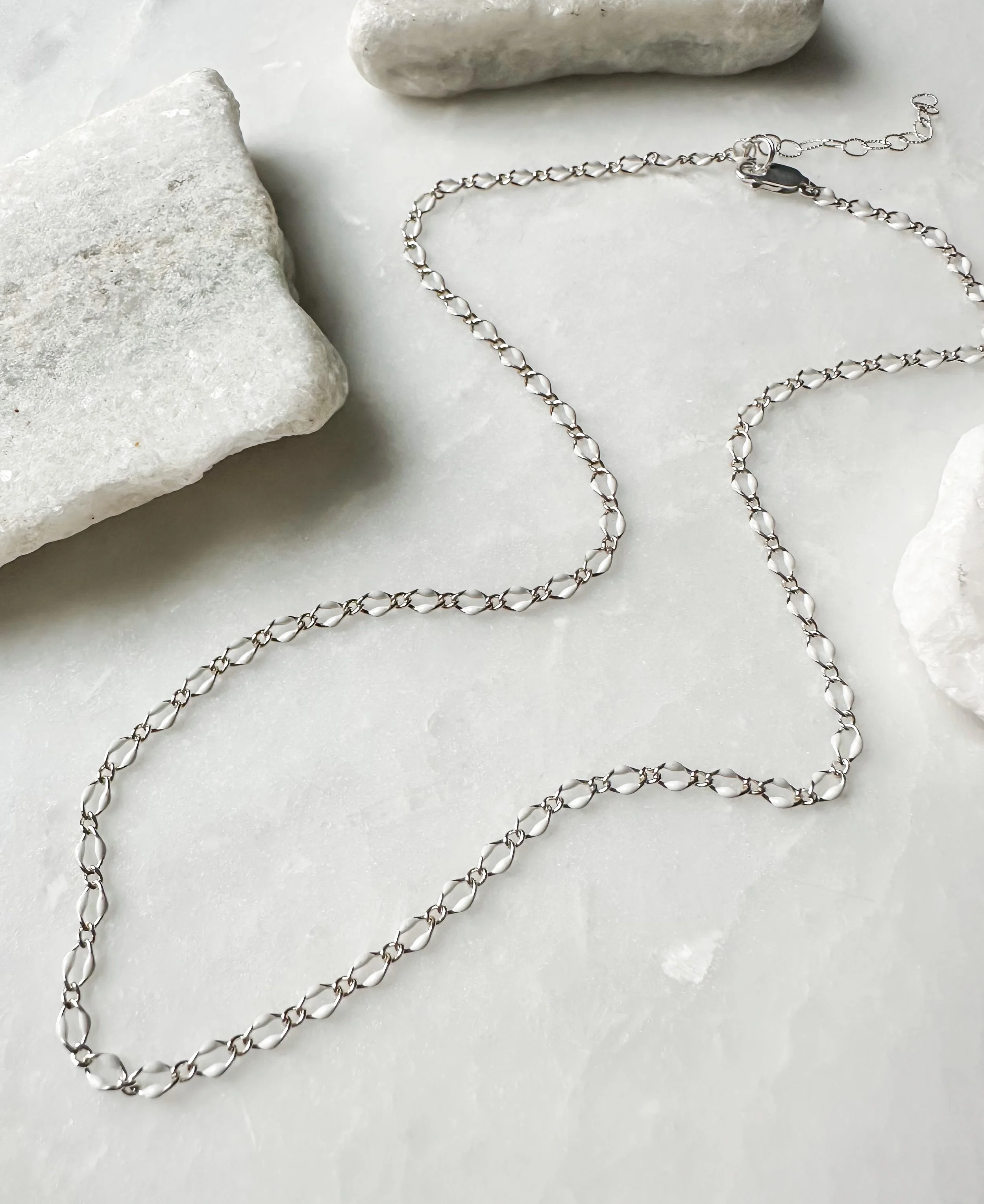 White enamel chain necklace_Rach B Jewelry_RB1310_4.JPEG