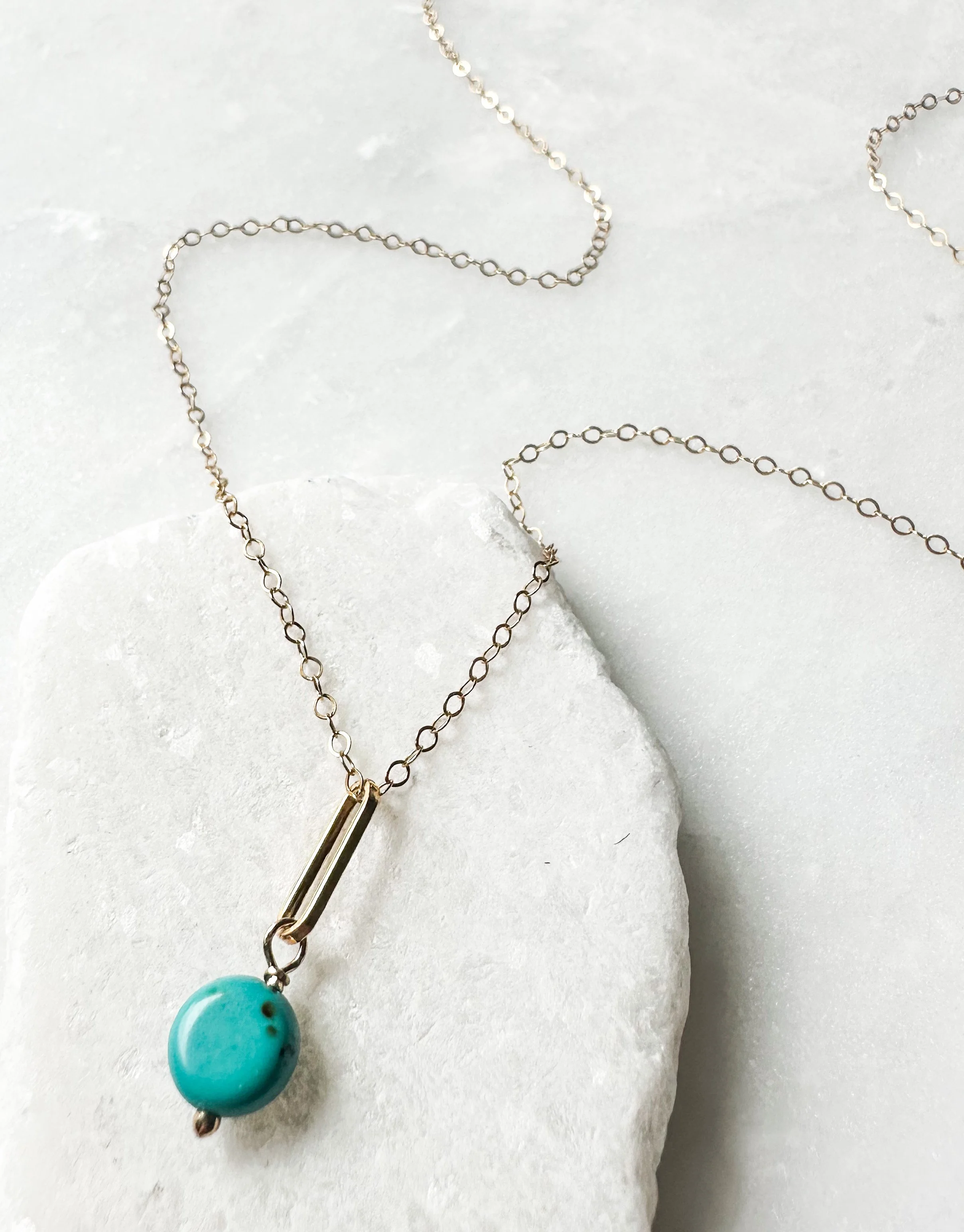 Turquoise link necklace_Rach B Jewelry_RB1314_1.JPEG