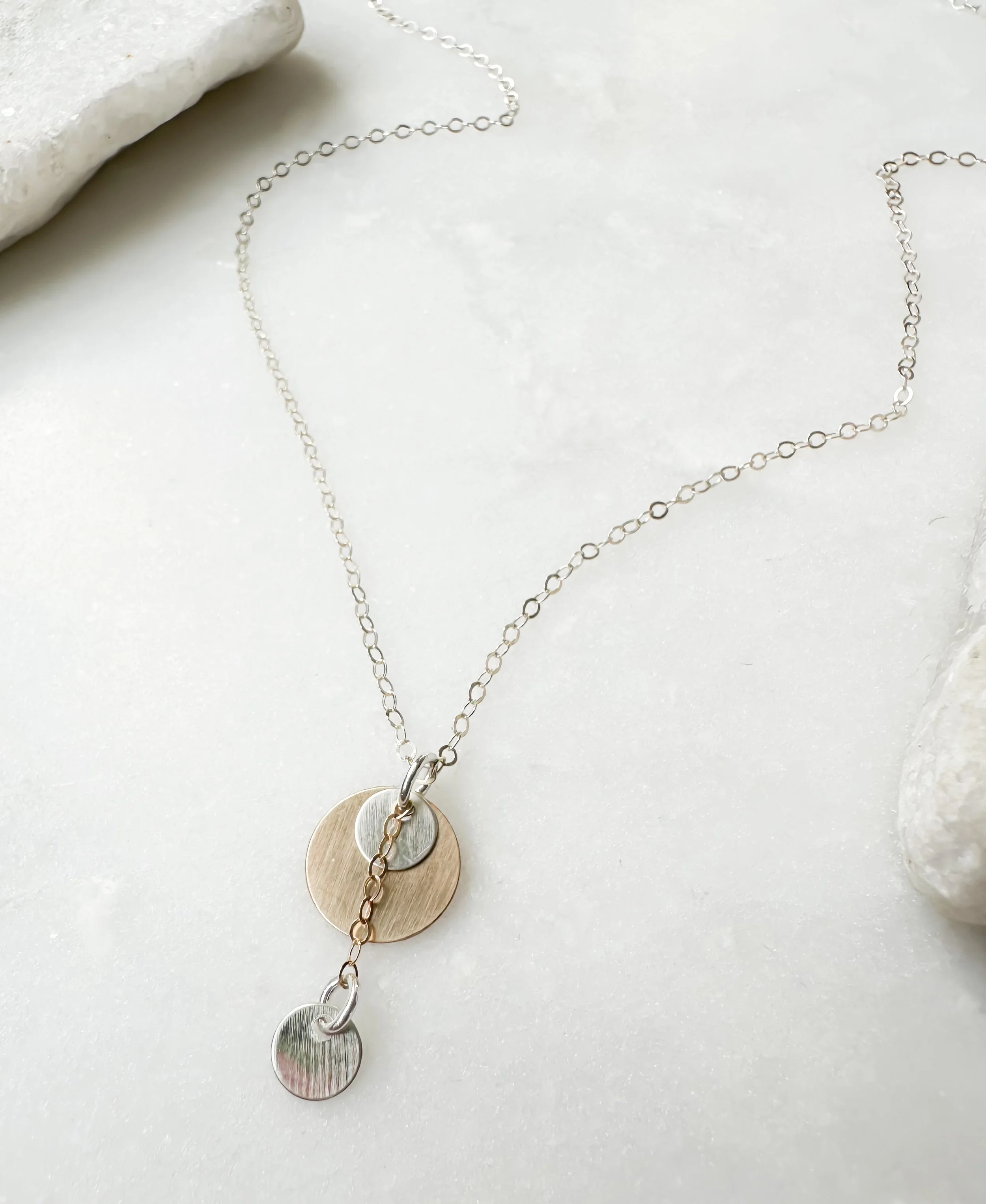 Coin charm cluster everyday necklace