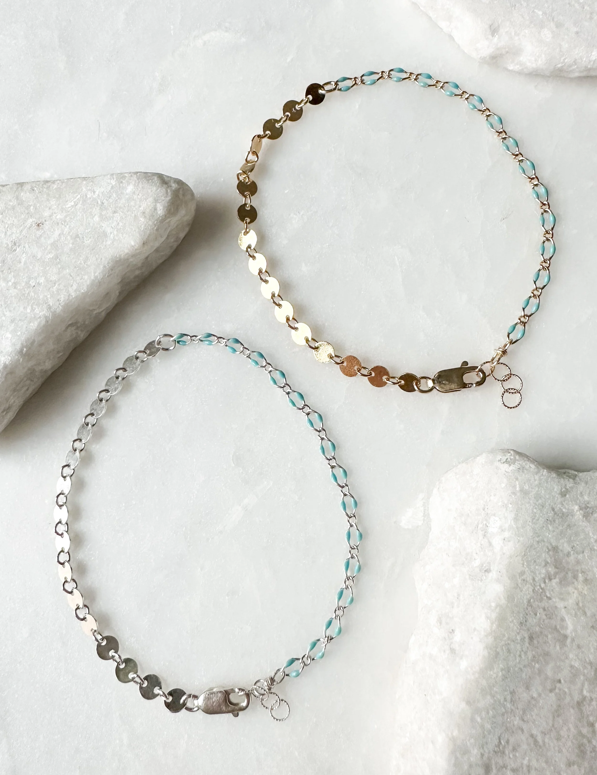 Coin chain mixed enamel bracelet_Rach B Jewelry_RB1303_3.JPEG