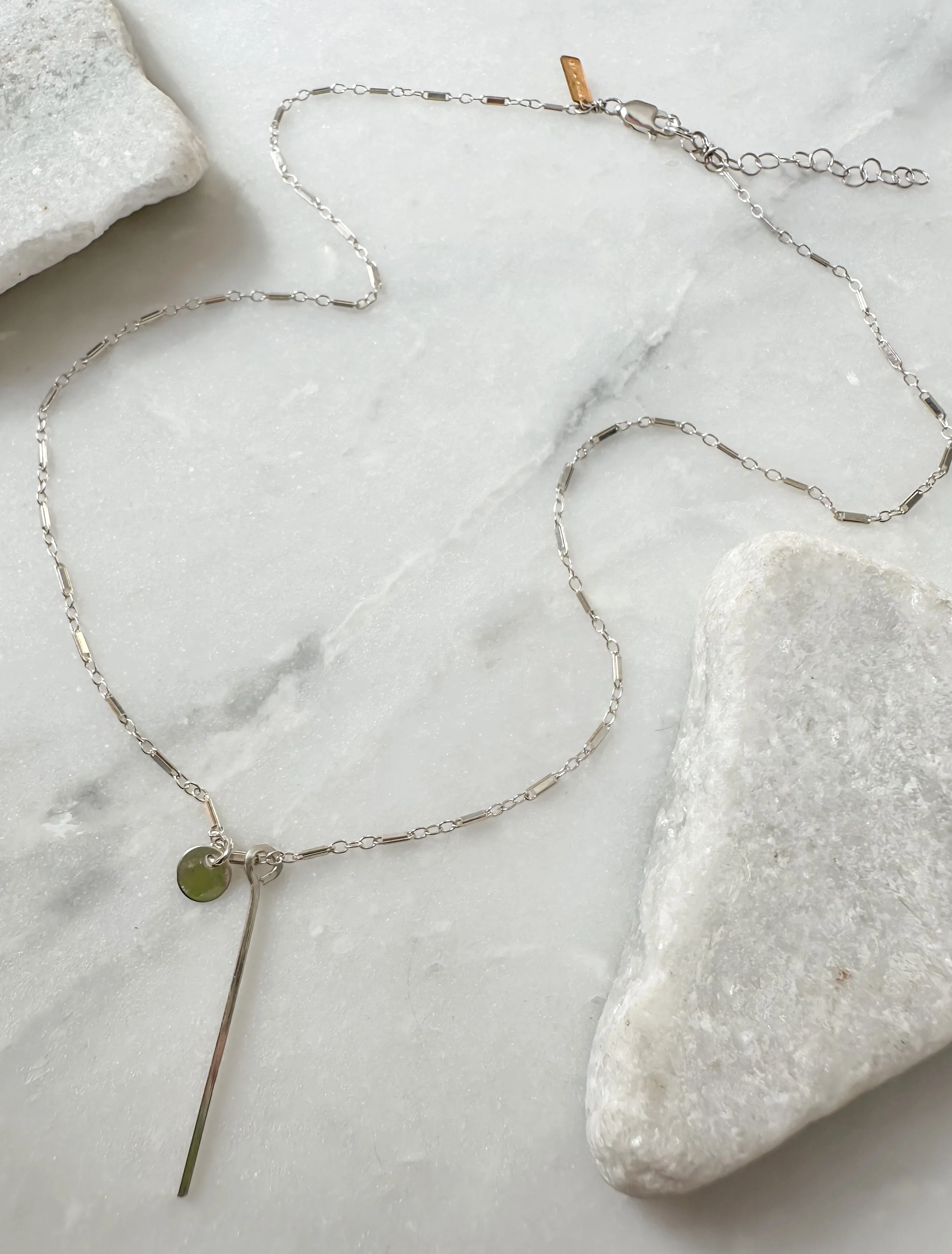 Bar coin charm everyday necklace