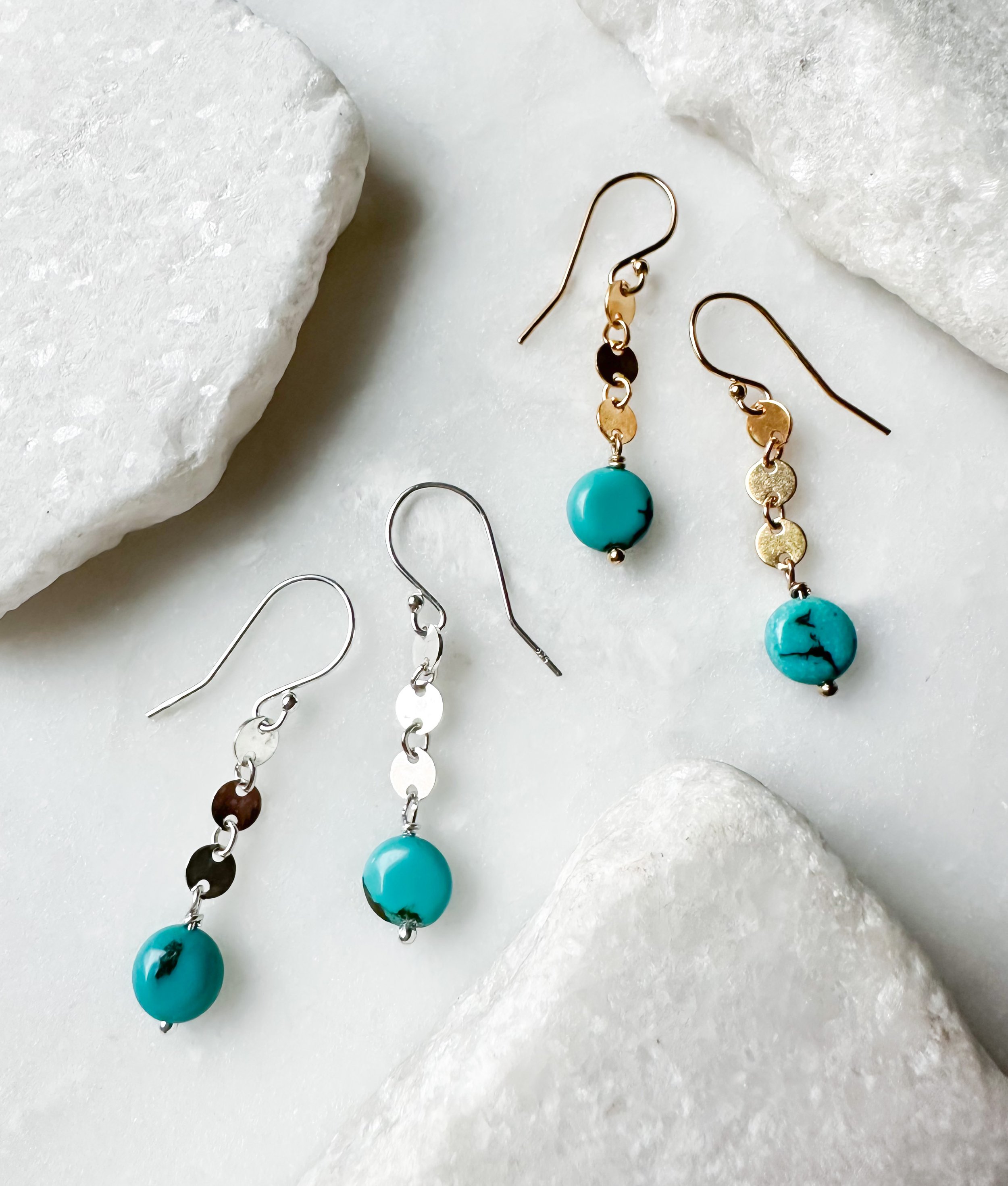 Turquoise coin chain drop earrings_Rach B Jewelry_RB1291_2.JPEG