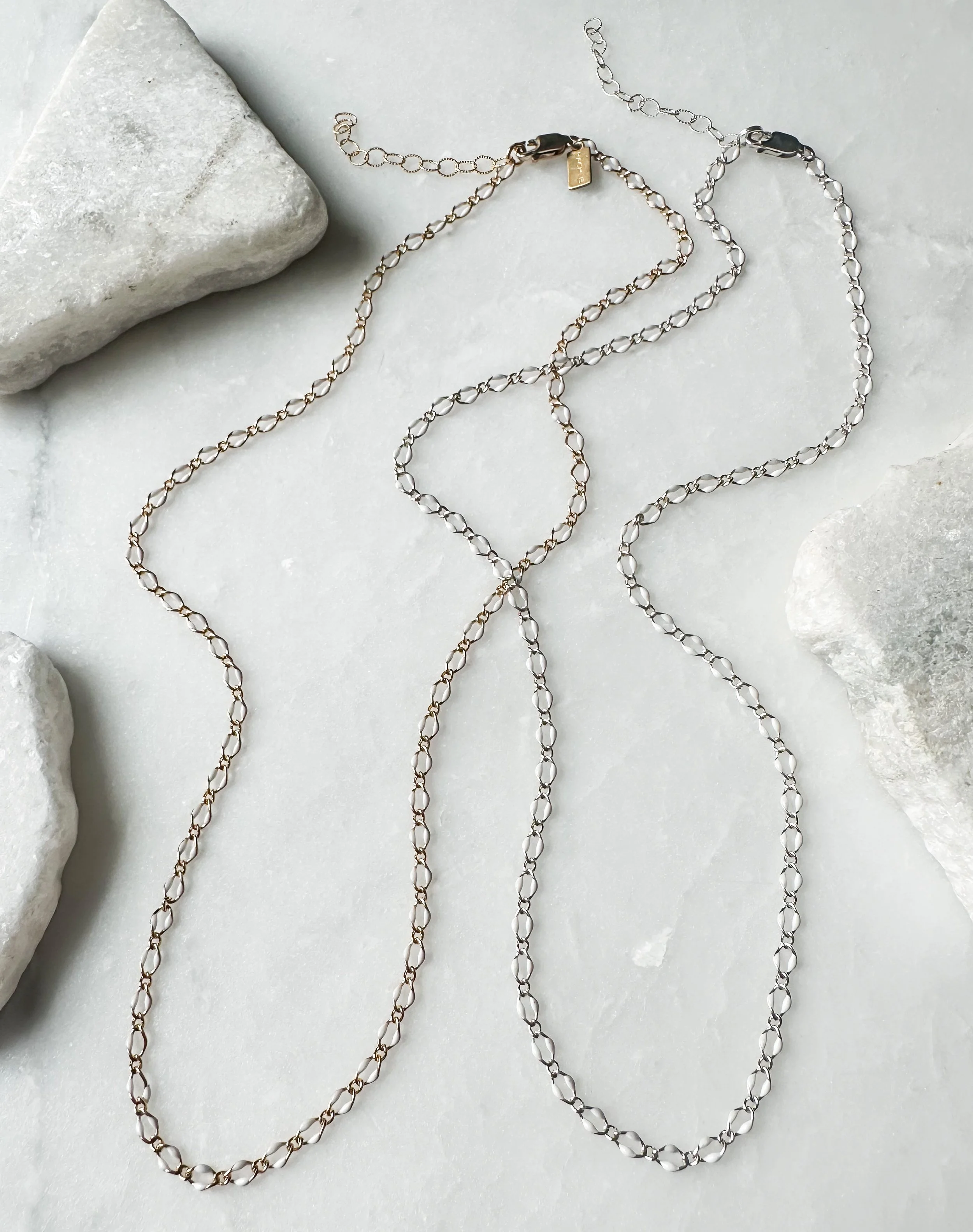 White enamel chain necklace_Rach B Jewelry_RB1310_2.JPEG