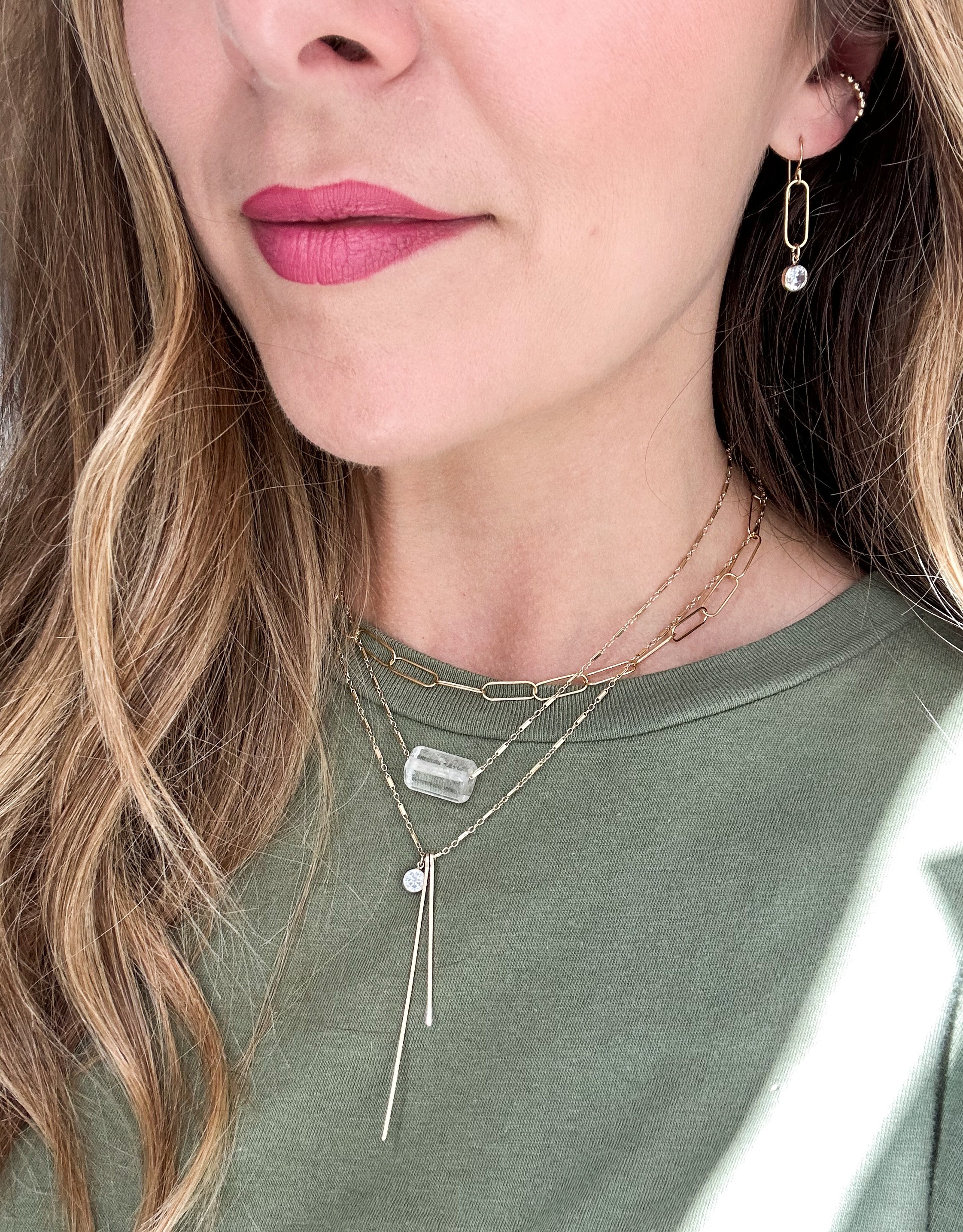 Healing crystal jewelry