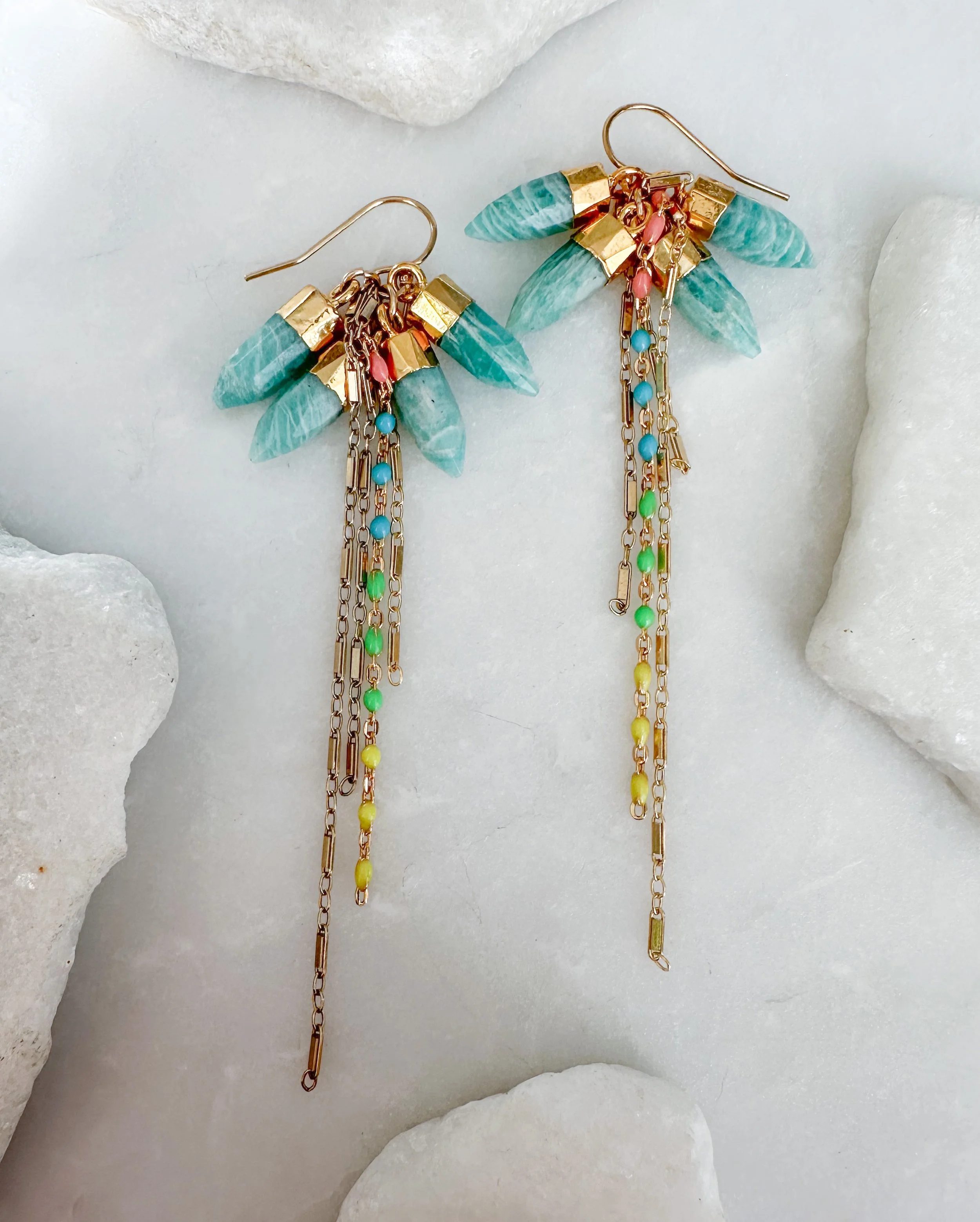 Cheerful enamel summer earrings