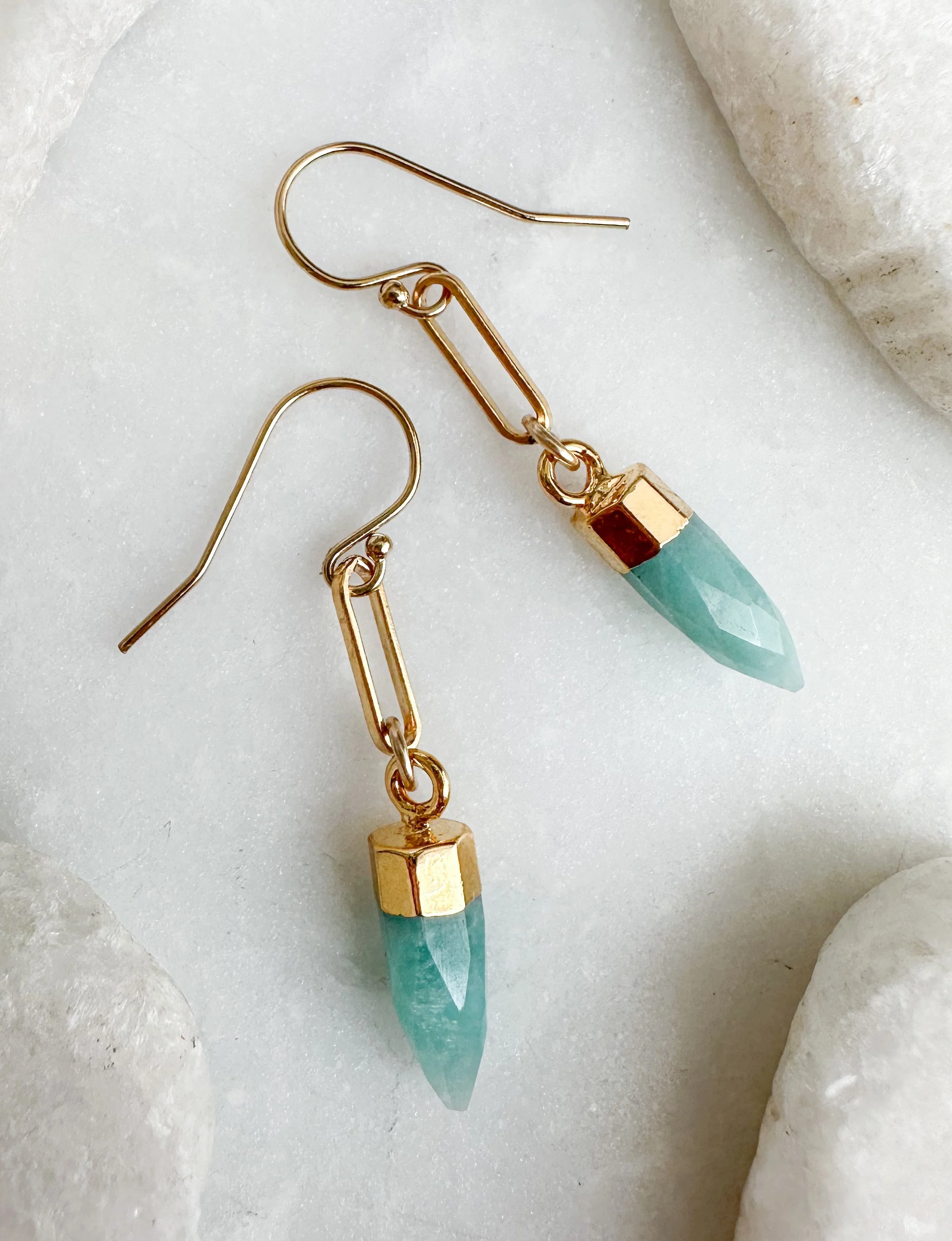 Amazonite link drop earrings_Rach B Jewelry_RB1237_2.JPEG