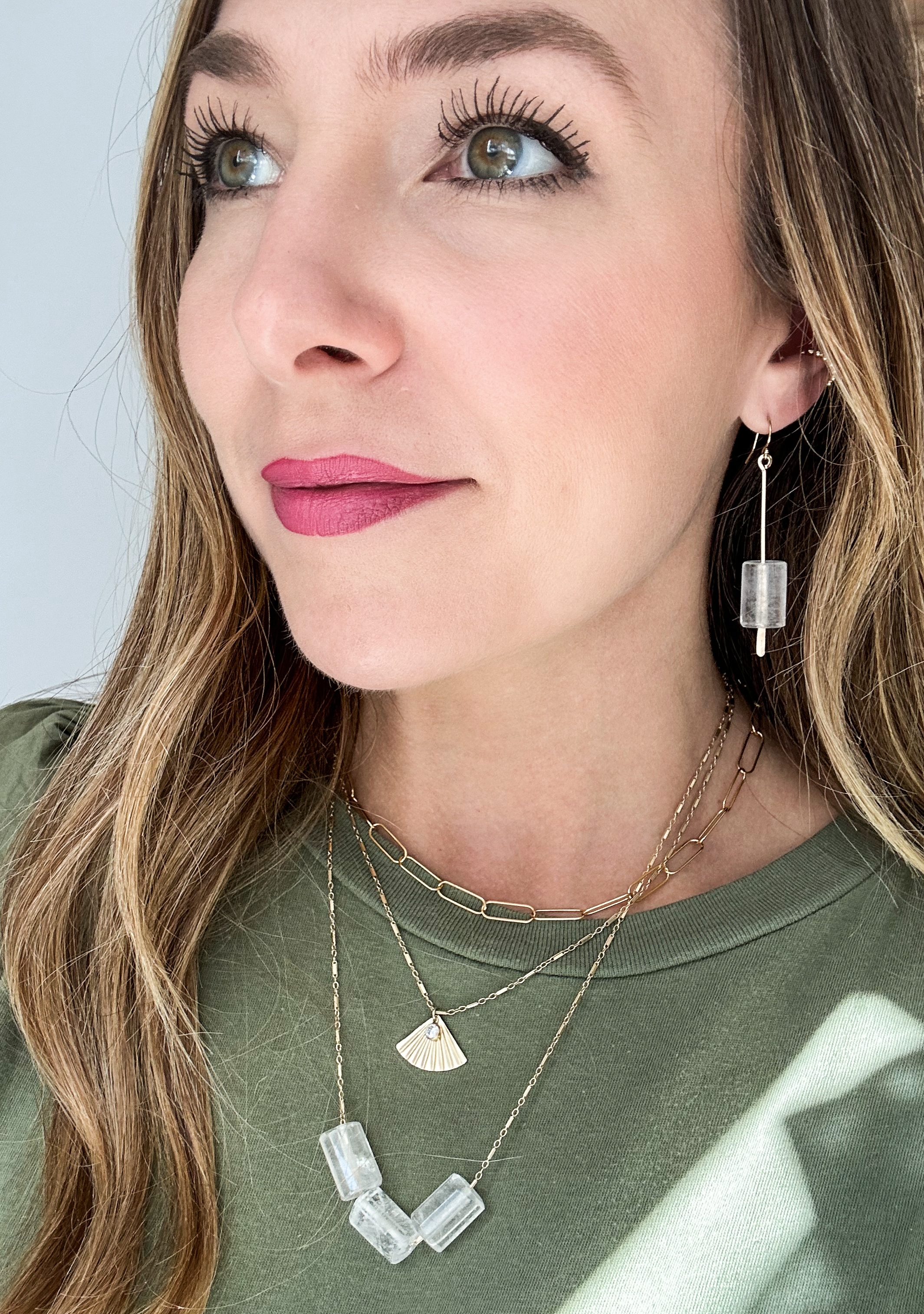 Healing crystal earrings
