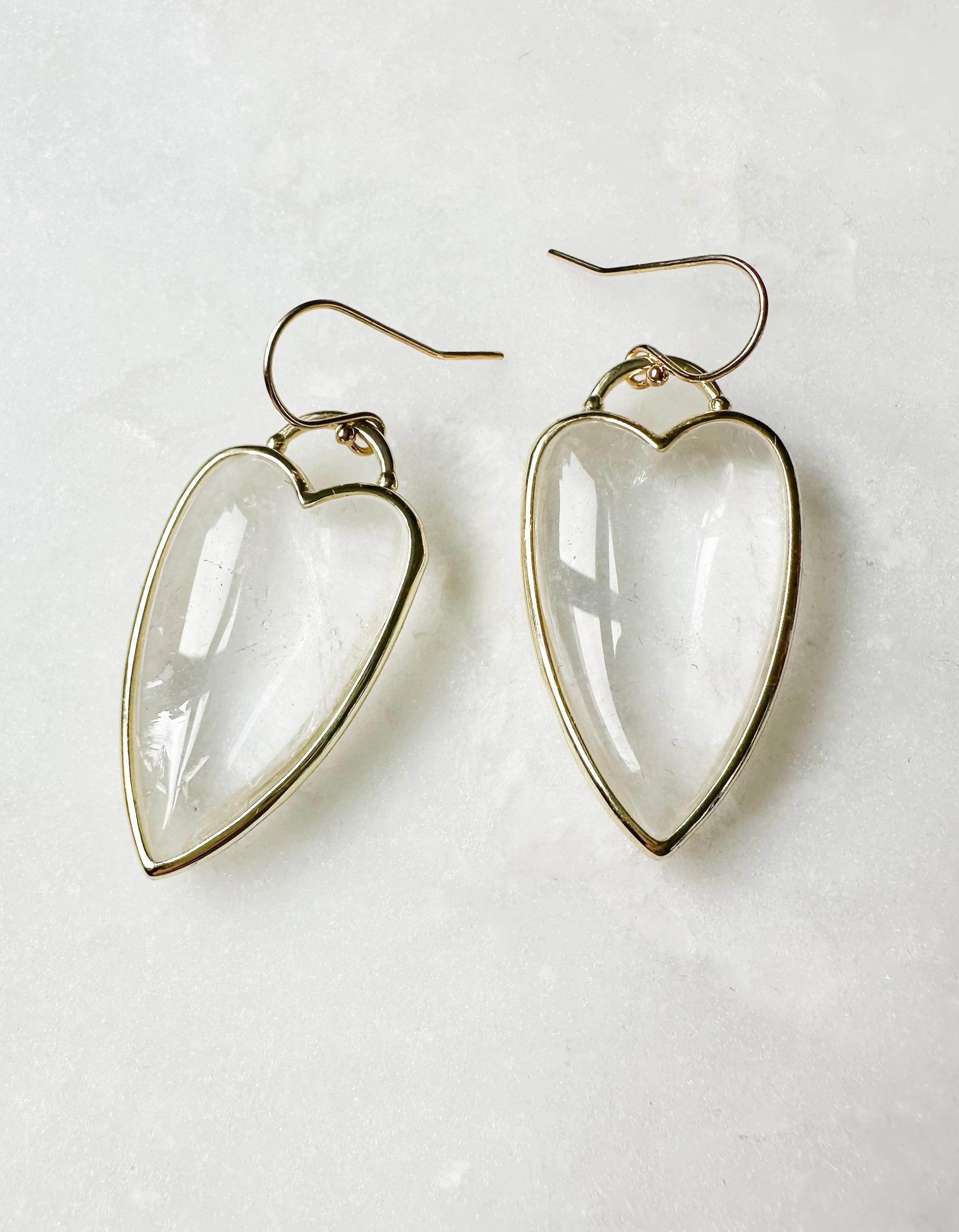 Modern handmade heart earring for valentine's