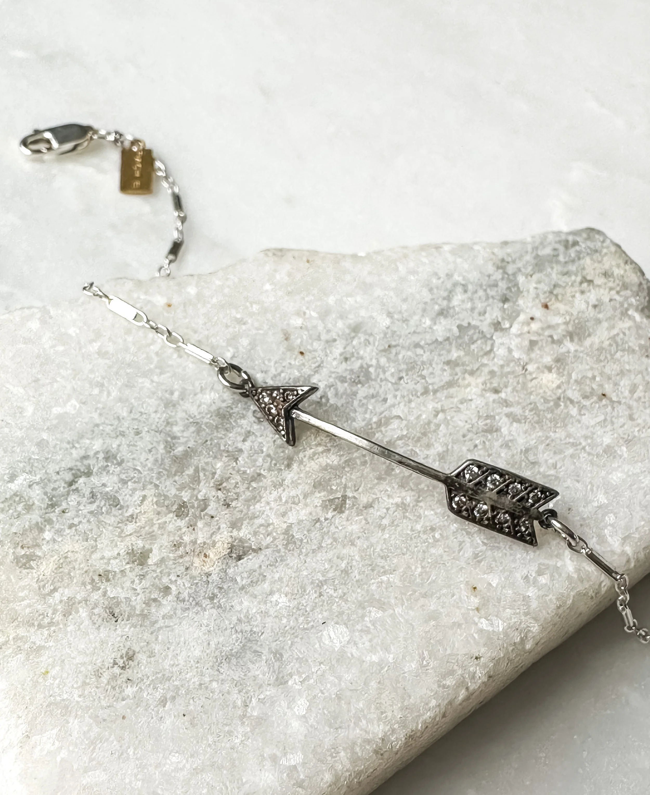 Minimalist CZ arrow bracelet
