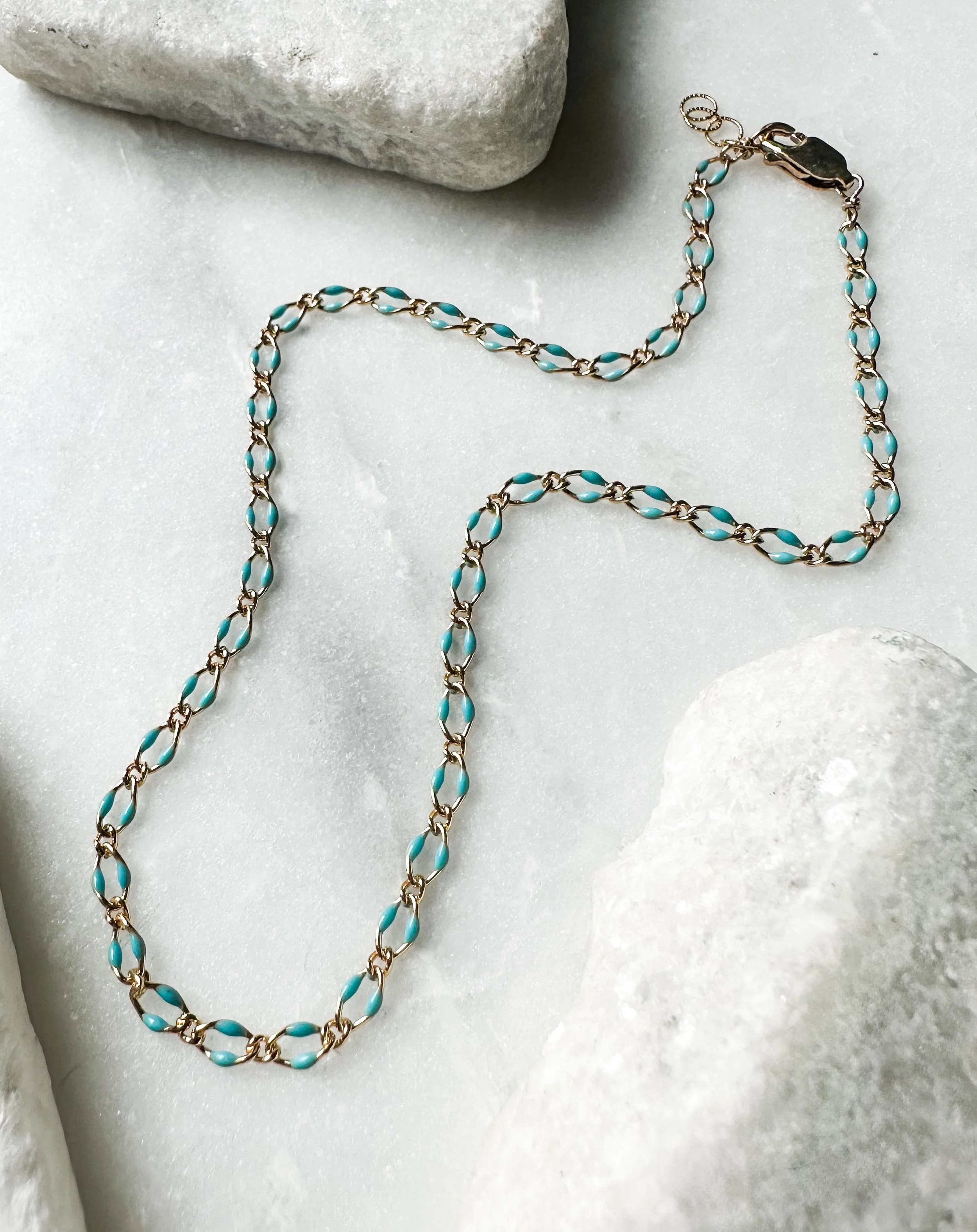 Turquoise enamel chain anklet_Rach B Jewelry_RB1305_3.JPEG