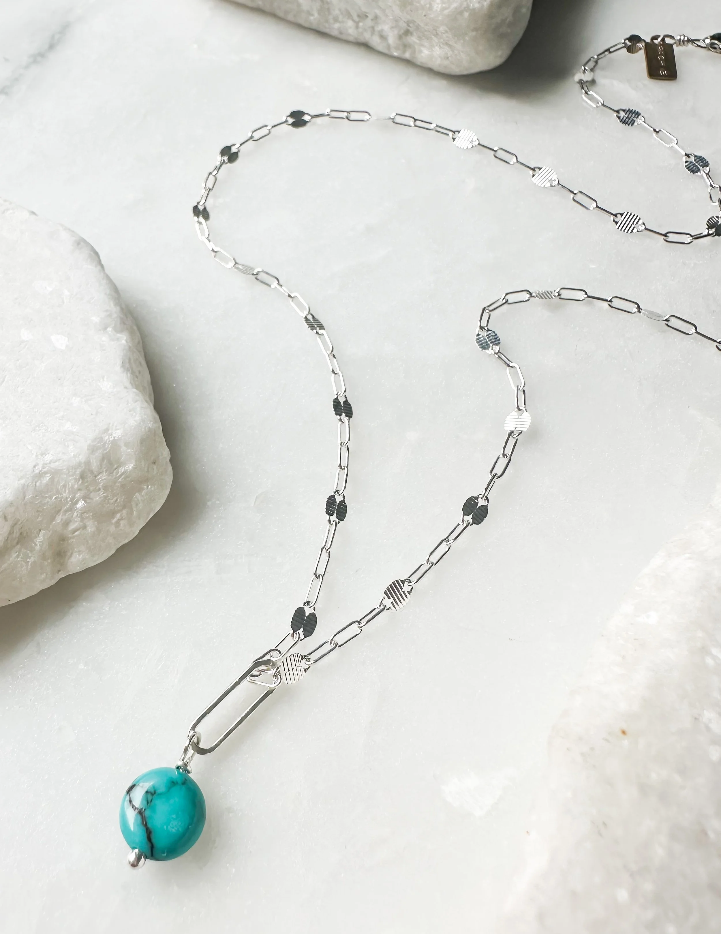 Turquoise coin chain necklace_Rach B Jewelry_RB1313_2.JPEG