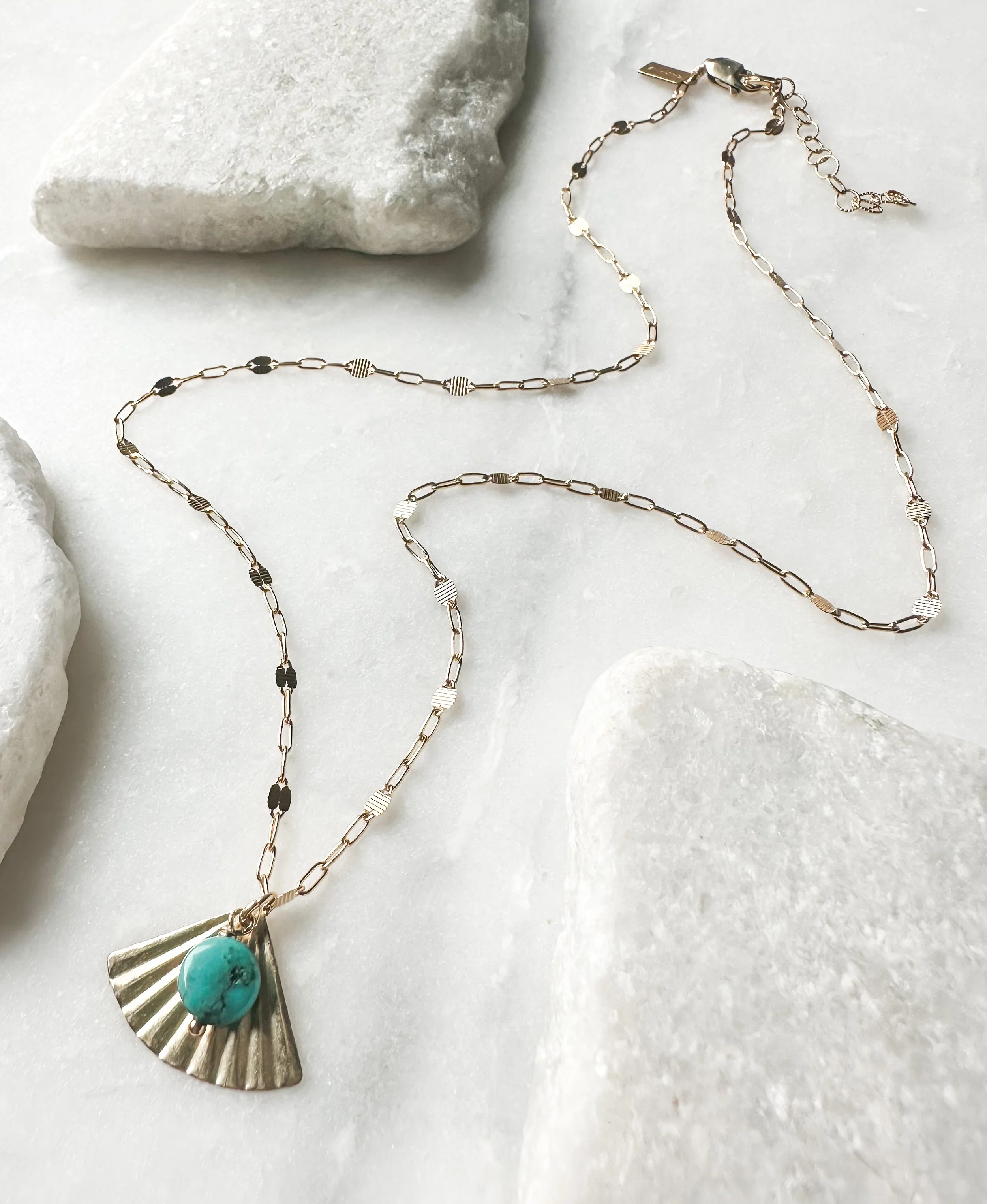 Turquoise fan necklace_Rach B Jewelry_RB1307_1.JPEG