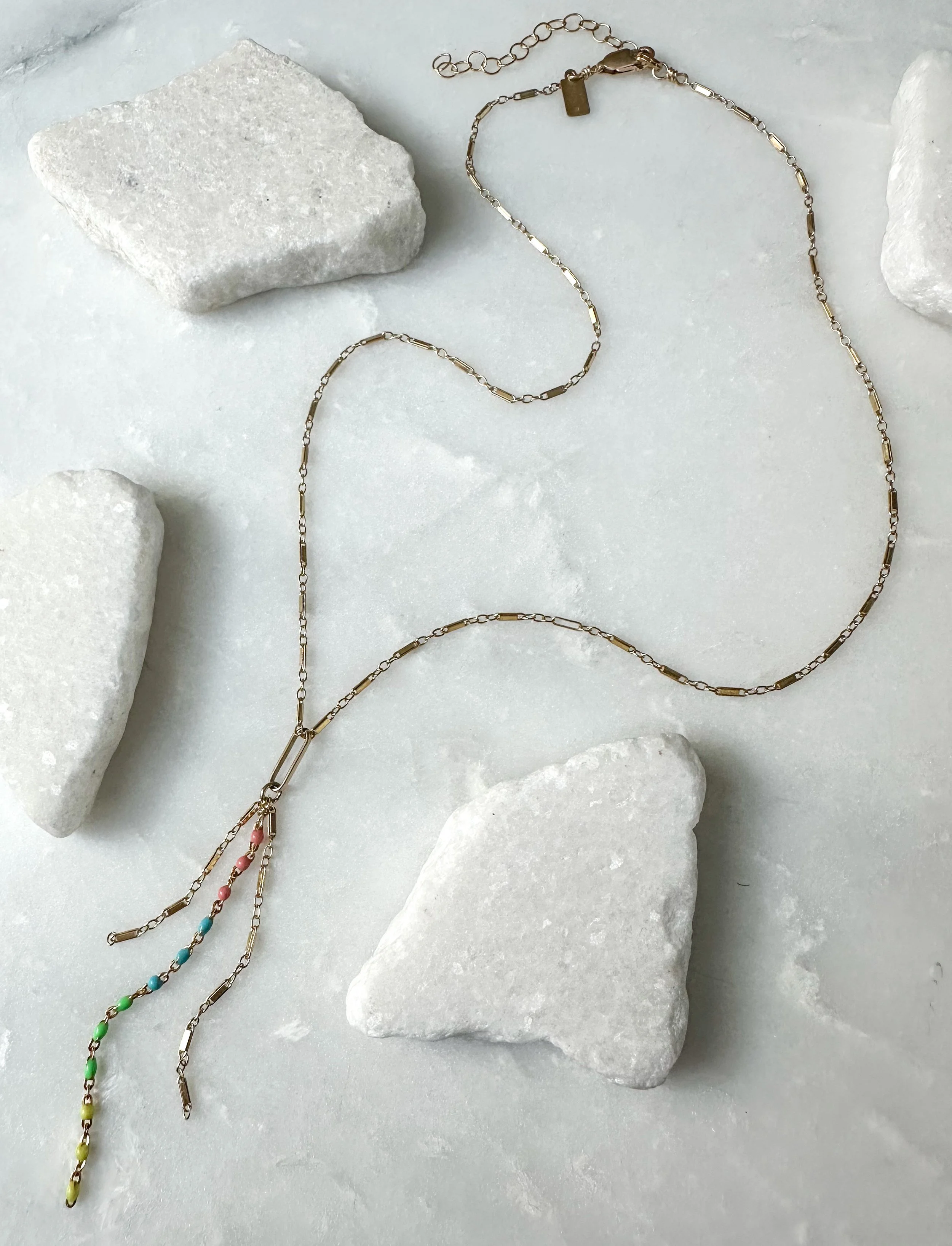 beaded chain necklace