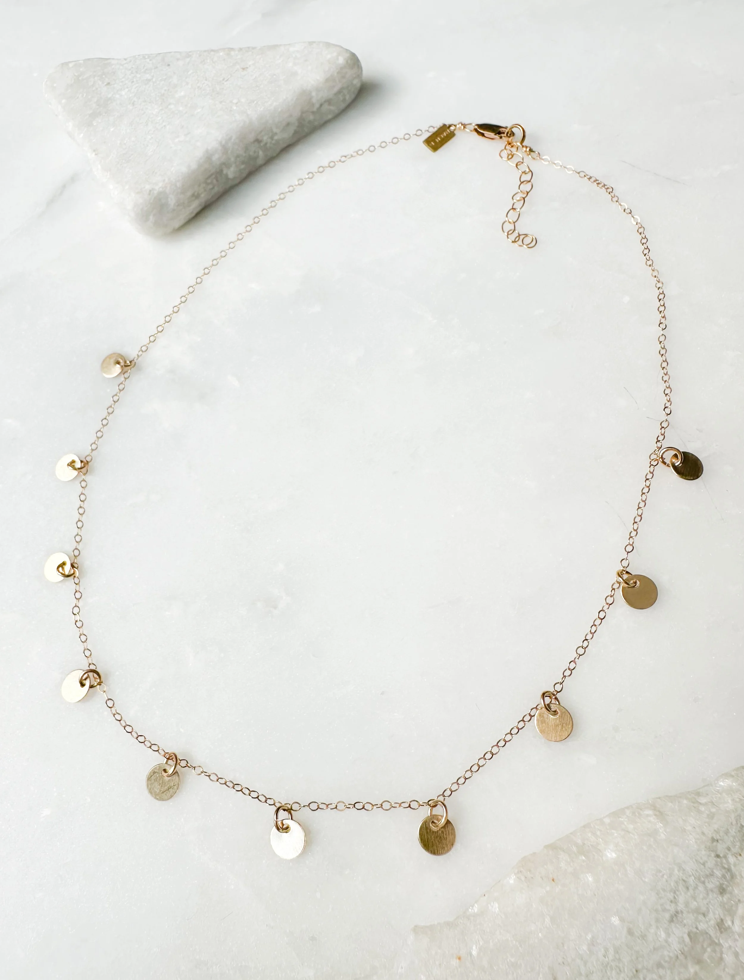Coin bib necklace // 14k gold fill or sterling silver
