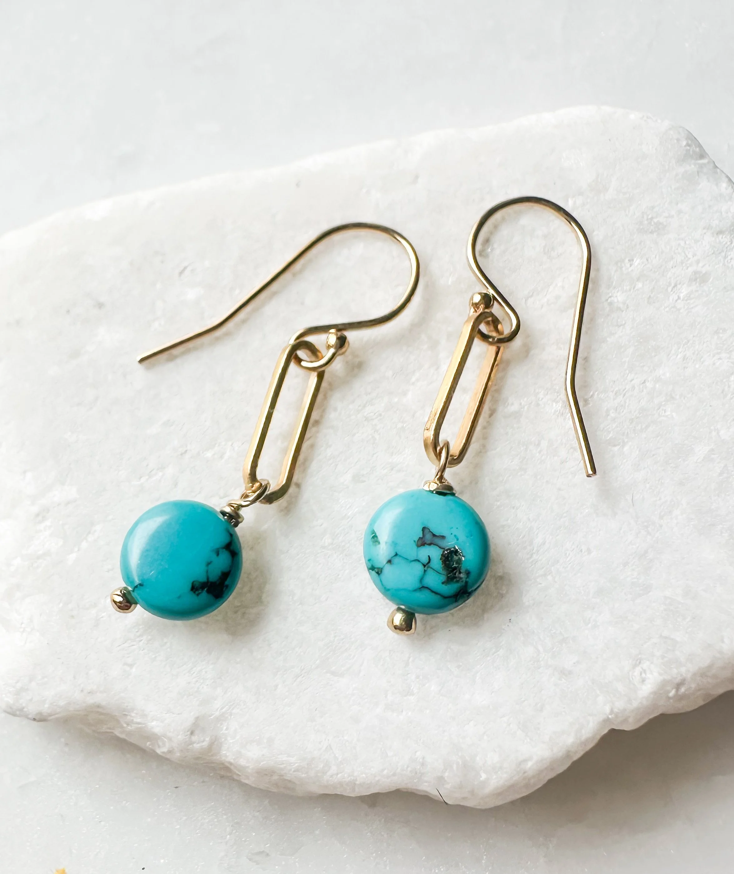 Turquoise link drop earrings_Rach B Jewelry_RB1287_4.JPEG