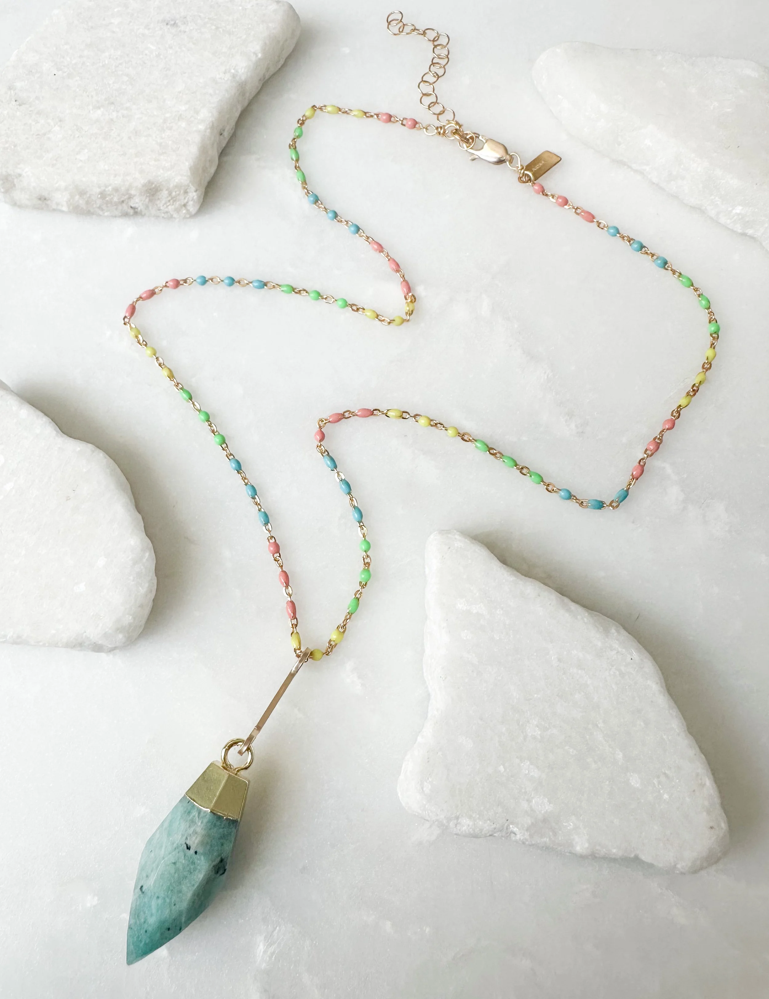 colorful chain necklace