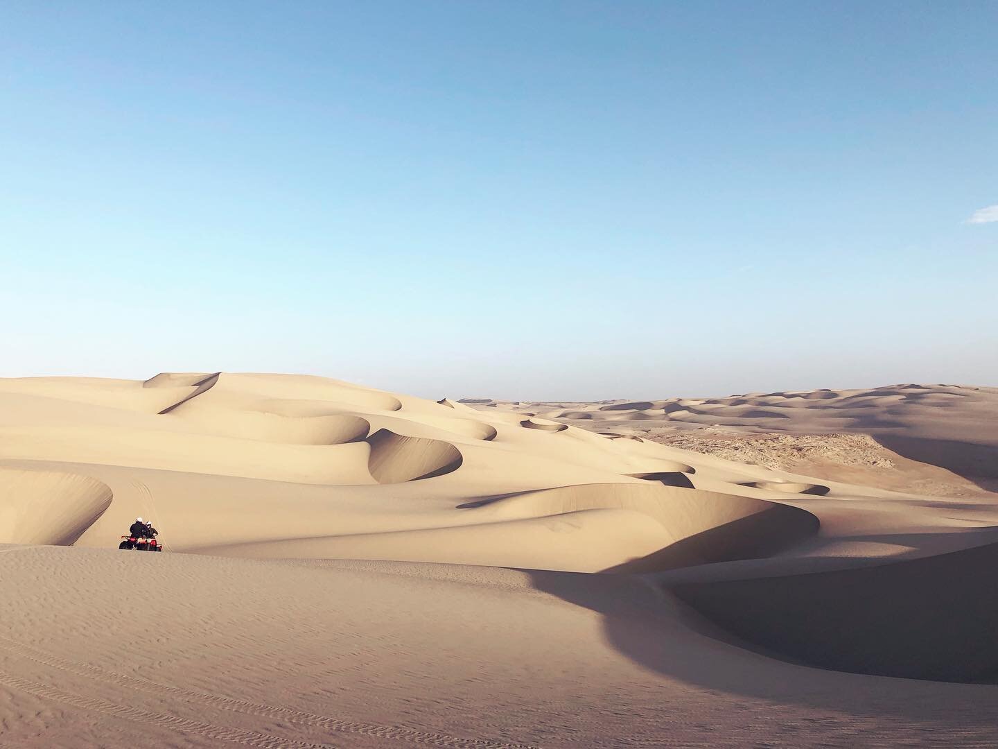 Sundowner ATV drive on the endless Namib sand dunes. Sure, I almost broke my neck, but survived to &lsquo;gram about it.