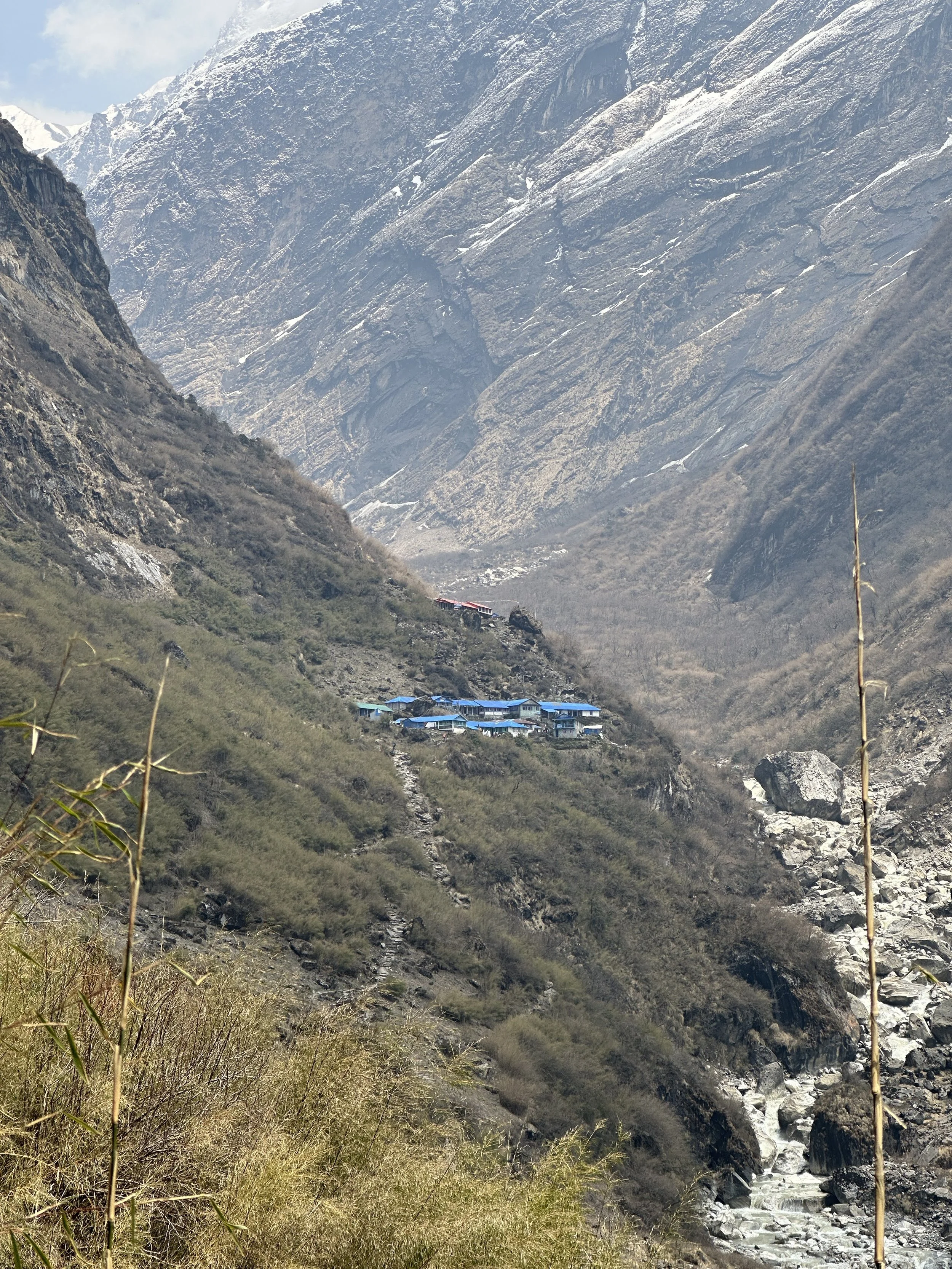During my hike to Annapurna base camp, you’d often round a corner and see some picturesque village in the distance - really an incredible sight. Shot on iPhone 14 Pro. Taken 14 April 2024.