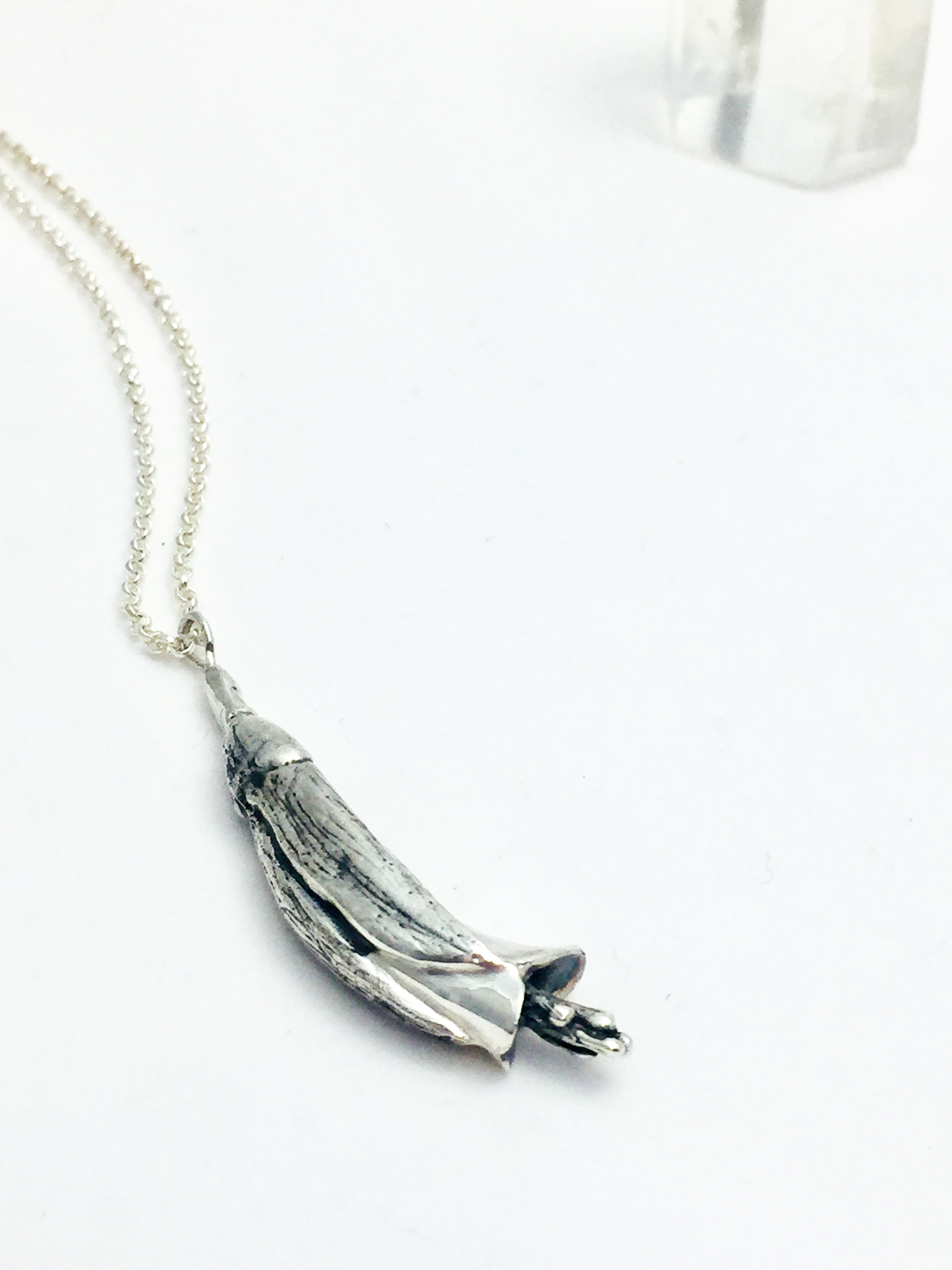 Sterling Silver Flax Flower Pendant