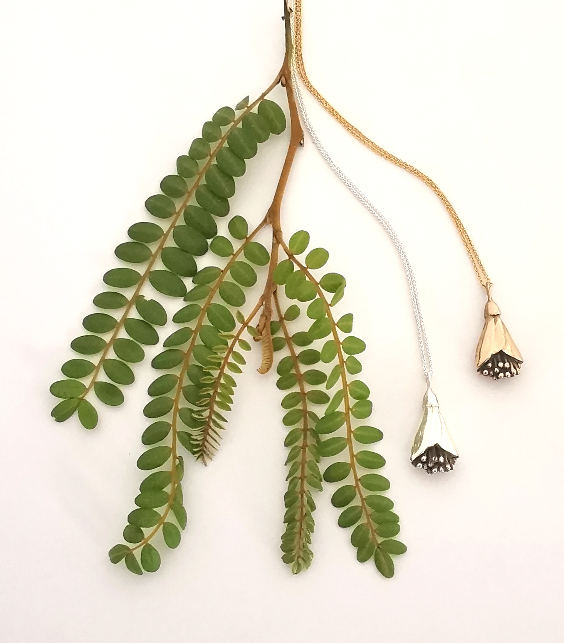 Sterling Silver Kowhai Blossom Pendant