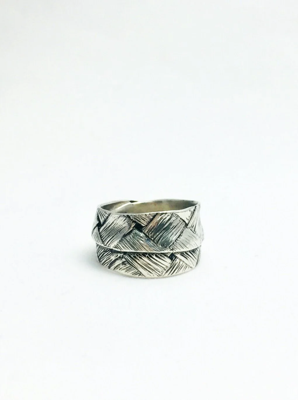 Med Flax Weave Ring _ Sterling silver .jpg
