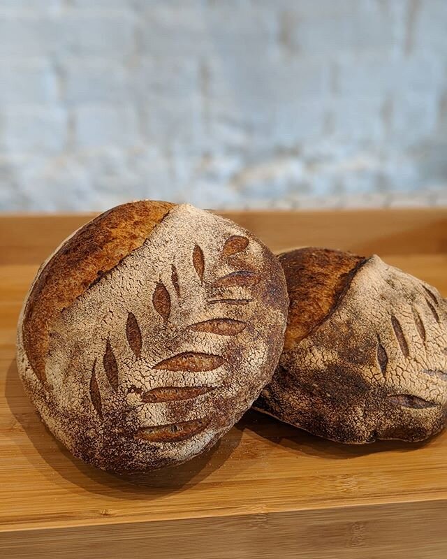 These sourdough loaves are available again on Wednesday! DM us to pre-order!