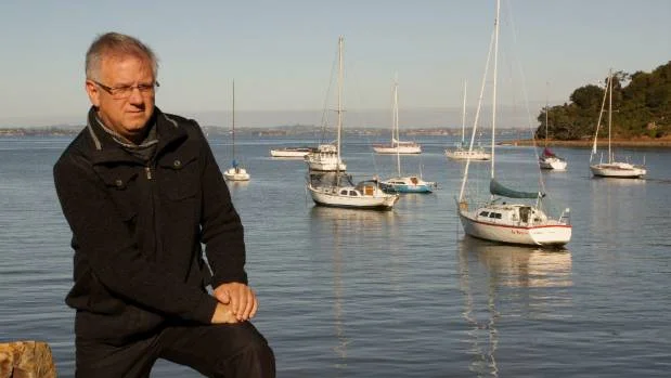 SKP chairperson David Baigent at Kennedy Point, where the 186-berth marina will be built