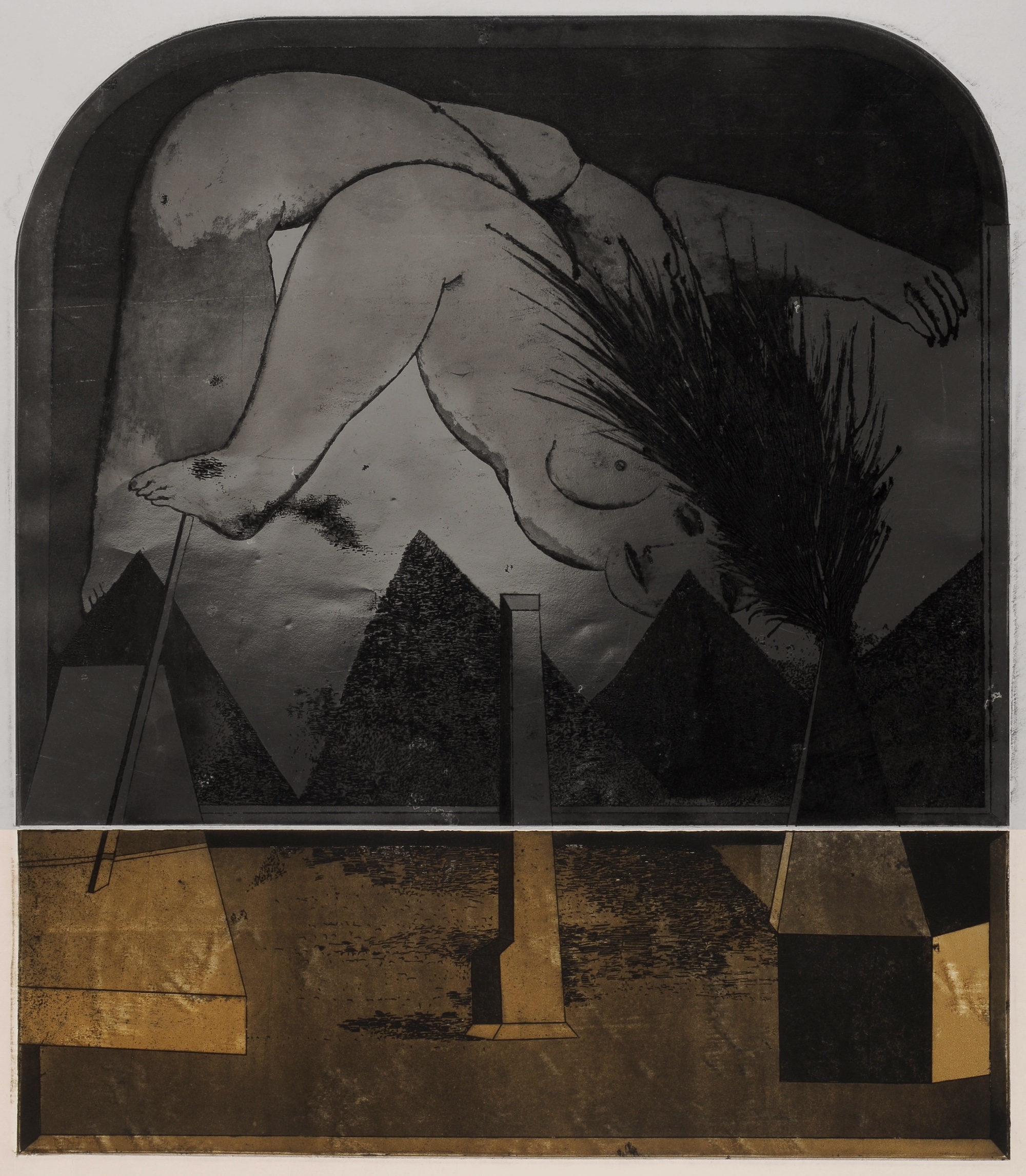 Personage, window and factory smoke no. 2