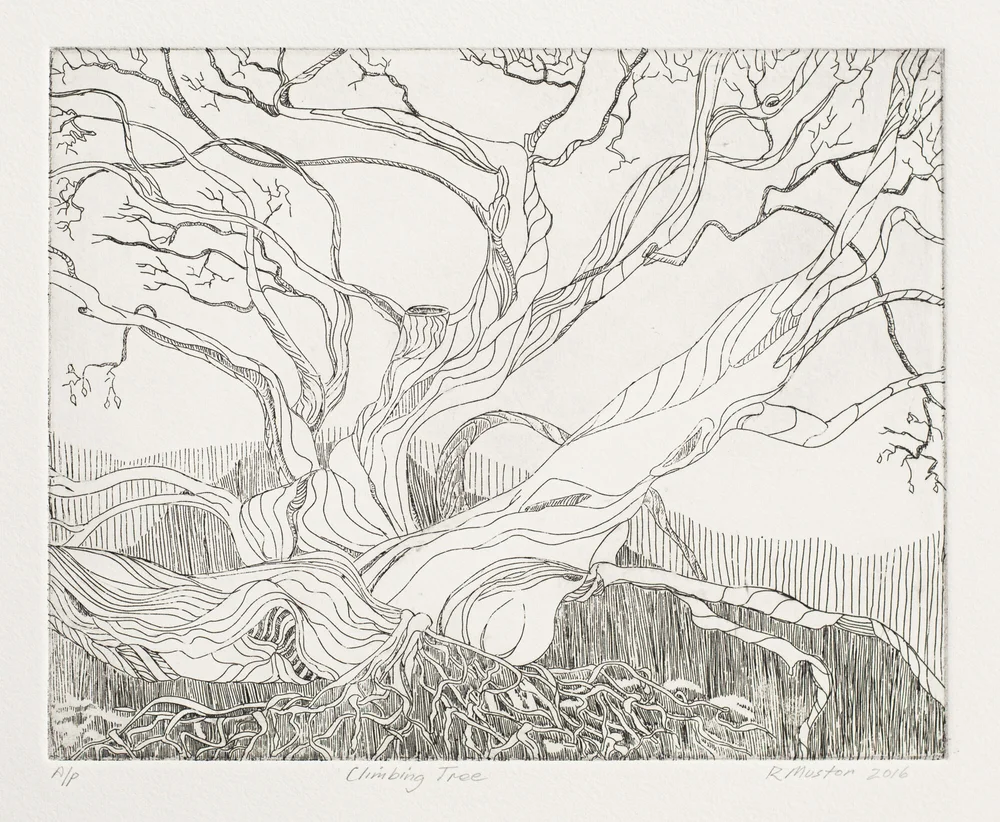 Climbing Tree- Etching 250 x 200 mm