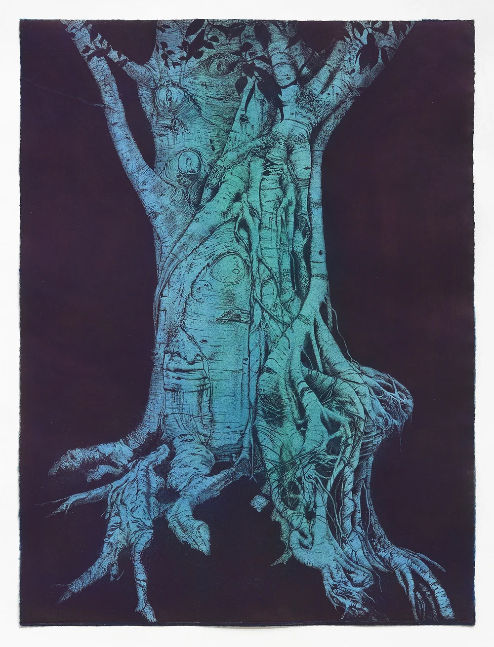 Two Trees - 2016 - Etching, Aquatint and Pigment