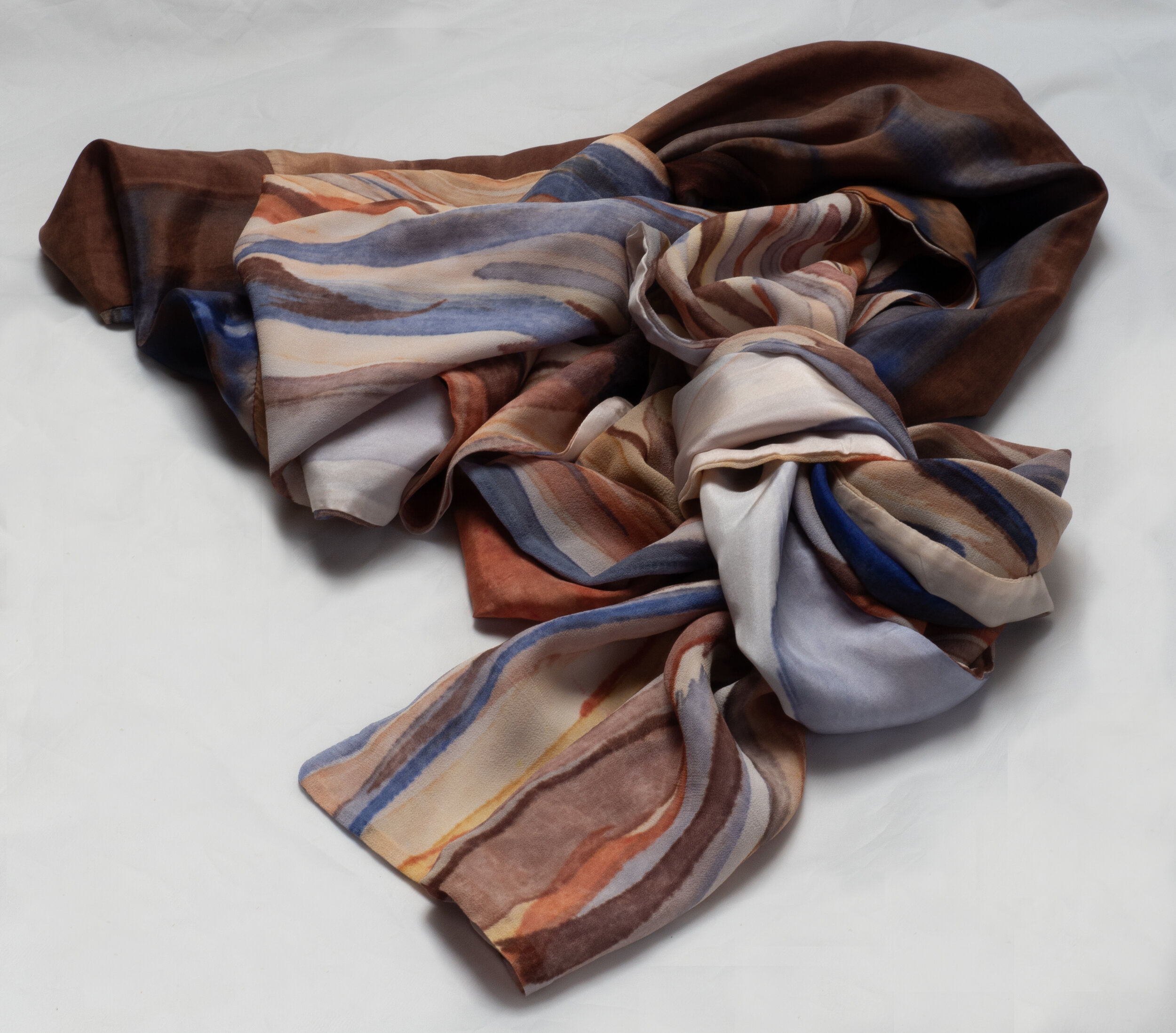 Elizabeth Haigh, Collection of Scarves, Handpainted Silk Georgette, Habutai and Satin, 30cmsx160cms.2018jpg.jpg