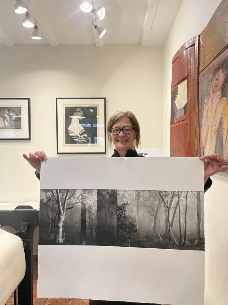 Kim Sinclair at the 2023 advanced photogravure workshop