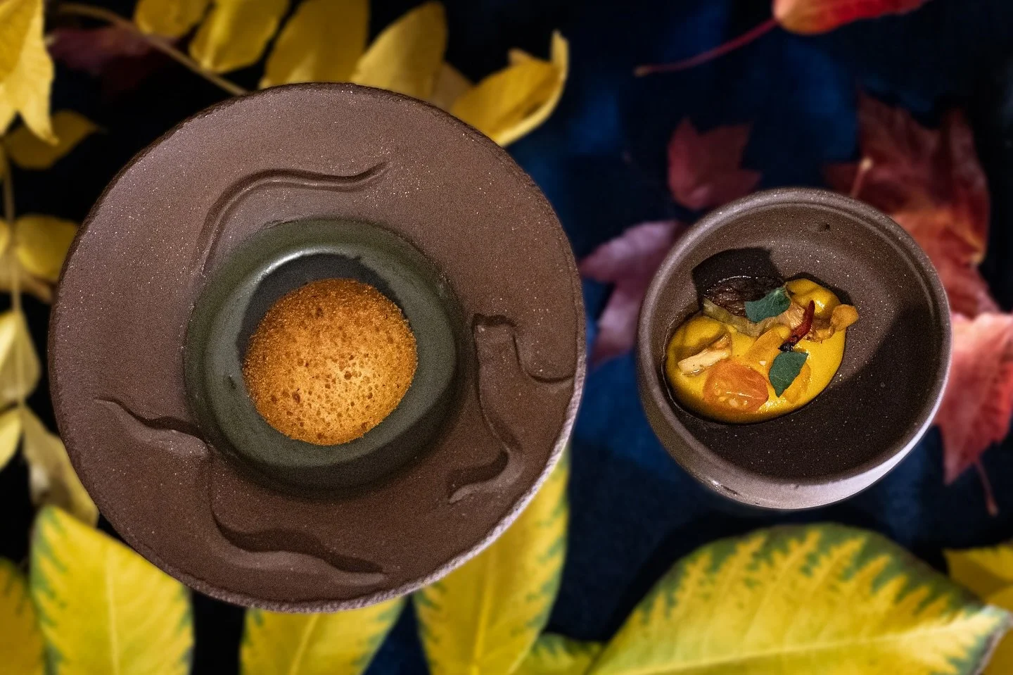 Swept into the russet hush of autumn at the market, we invite you to a moment of unveiling. 🍂

In this course, we trace the quiet footsteps of time and place. A dish shaped by the hands of many &mdash; inspired in part by the palengke&rsquo;s of the