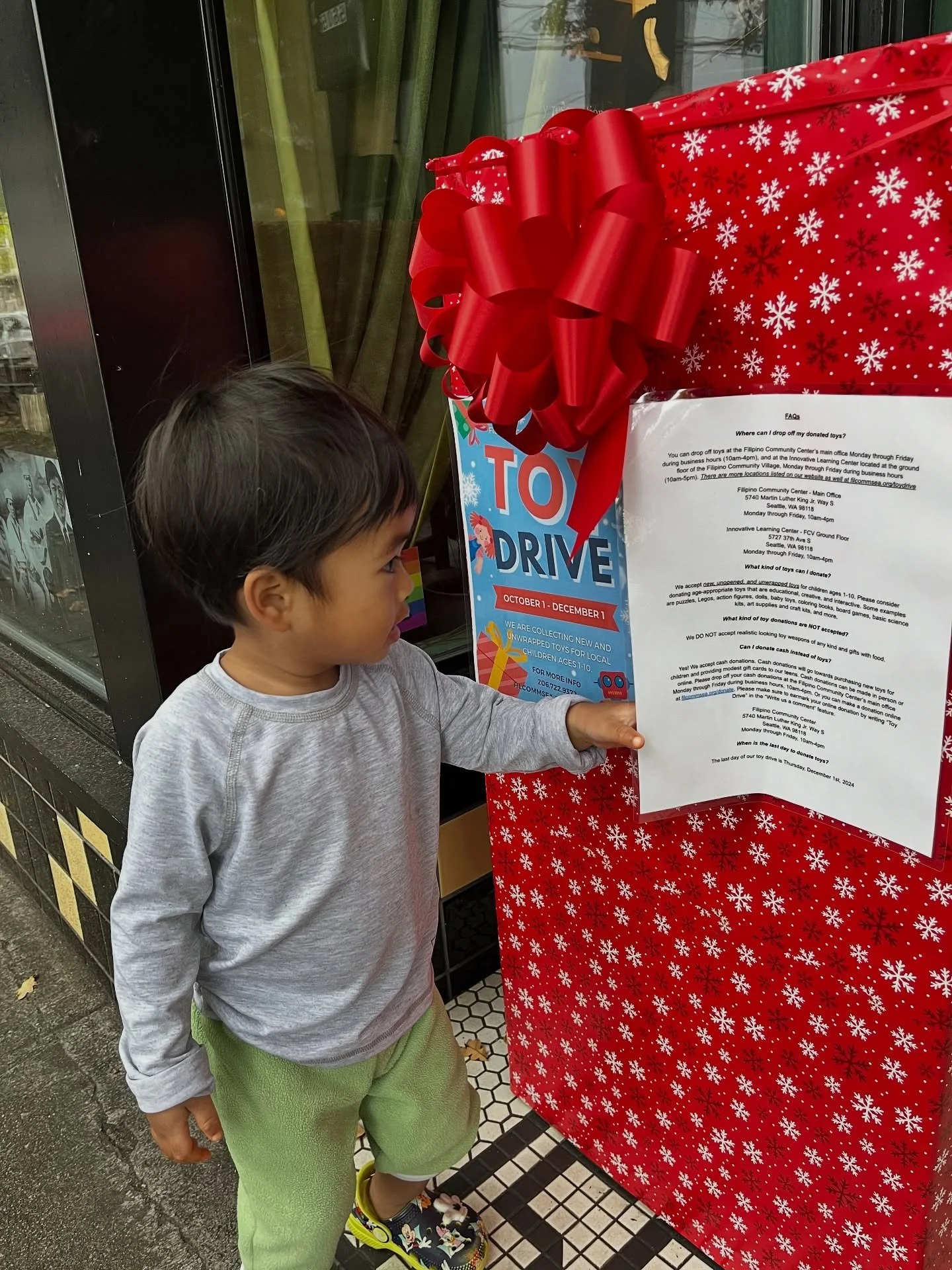 We&rsquo;re still collecting toys! Drop by Tuesday-Saturday from 10am-4pm.  With the rain we&rsquo;ve moved the box inside, so just knock if you want to add to the collection.  Toy Drive ends Dec 1st.

From the @fcsforyouth 
&ldquo;Every year, over 2