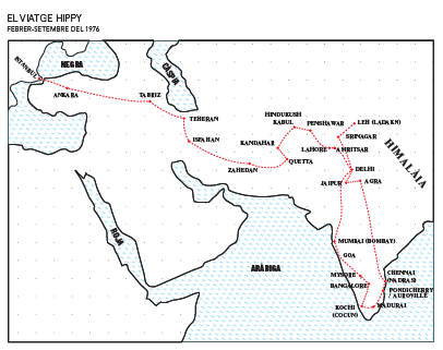  A les primeres pàgines del llibre hi trobareu els mapes dels meus viatges asiàtics. Aquest va ser el primer. 