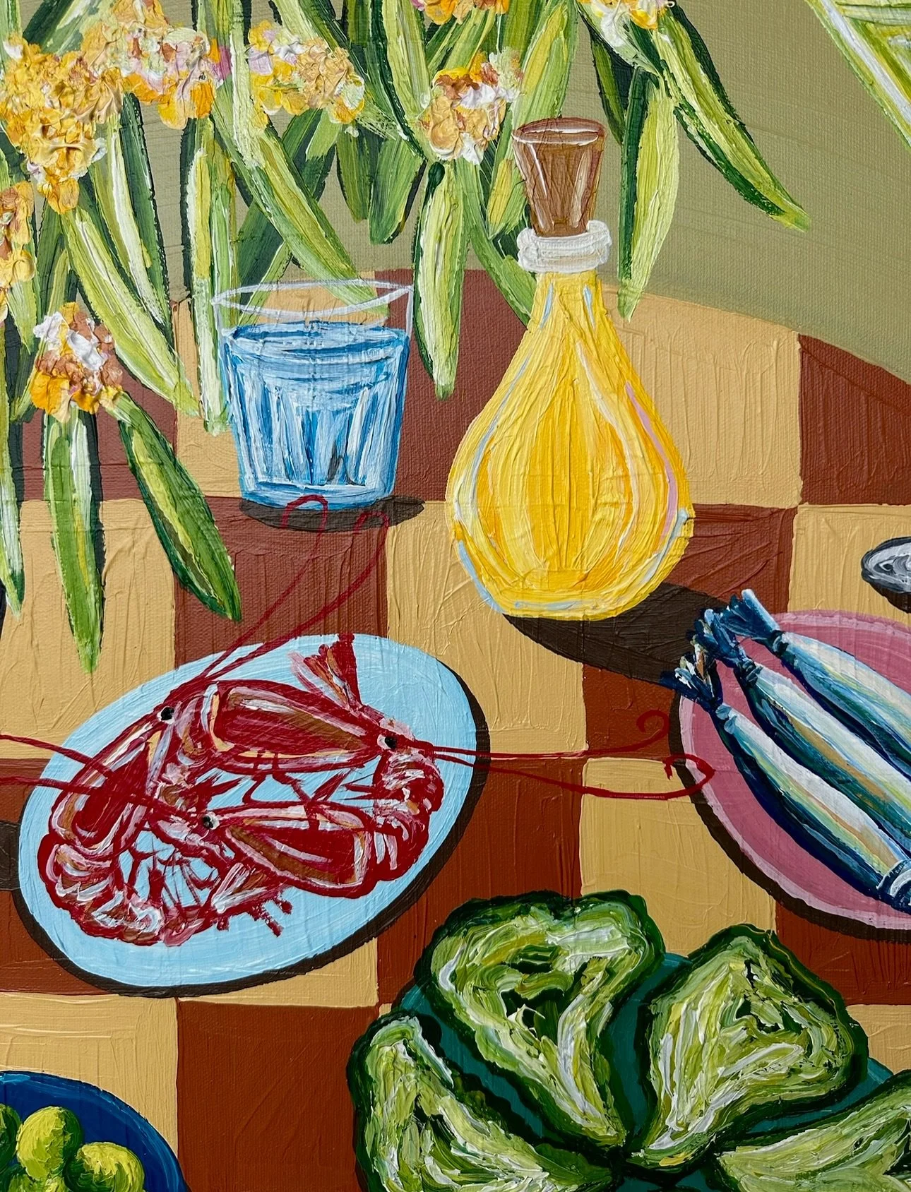 Gorgeous close ups of &lsquo;Sunlit Supper&rsquo; - Sold 

60cm x 60cm 

As always if you would like to enquire about a commission please check out my website or send over a dm :)

#londonart #londonartist #foodart #artcommissions #artcommision #pain