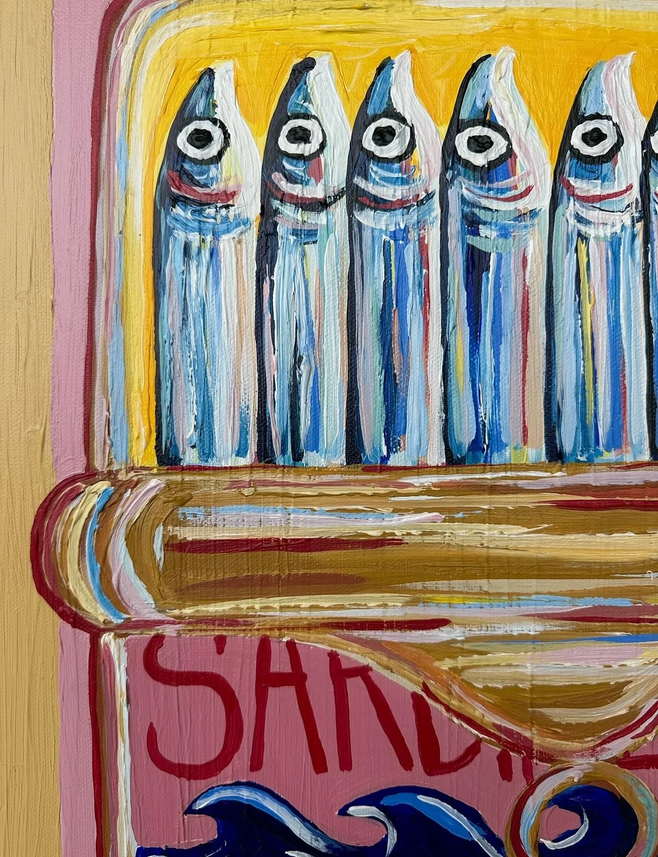 Sardines on Pink 

I&rsquo;m starting to think sardines look good with every colour&hellip; What do you think? 🤔 

40cm x 50cm 
Framed in Oak 
SOLD

As always if you would like to enquire about a commission please check out my website or send over a