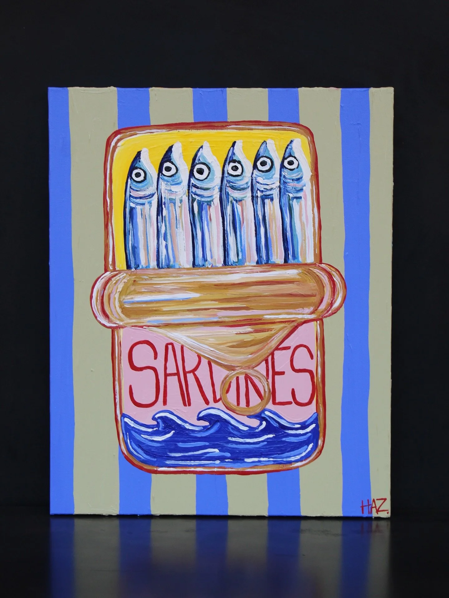 More Sardines!!! 

Sardines on Pink and Sardines on Green! 
Both 40cm x 50cm 
Acrylic on Canvas 
Framed in Oak

#art #artist #painter #acryliconcanvas #stilllifeart #artforsale #londonart #londonartist #foodart #tablescapes #sardines
