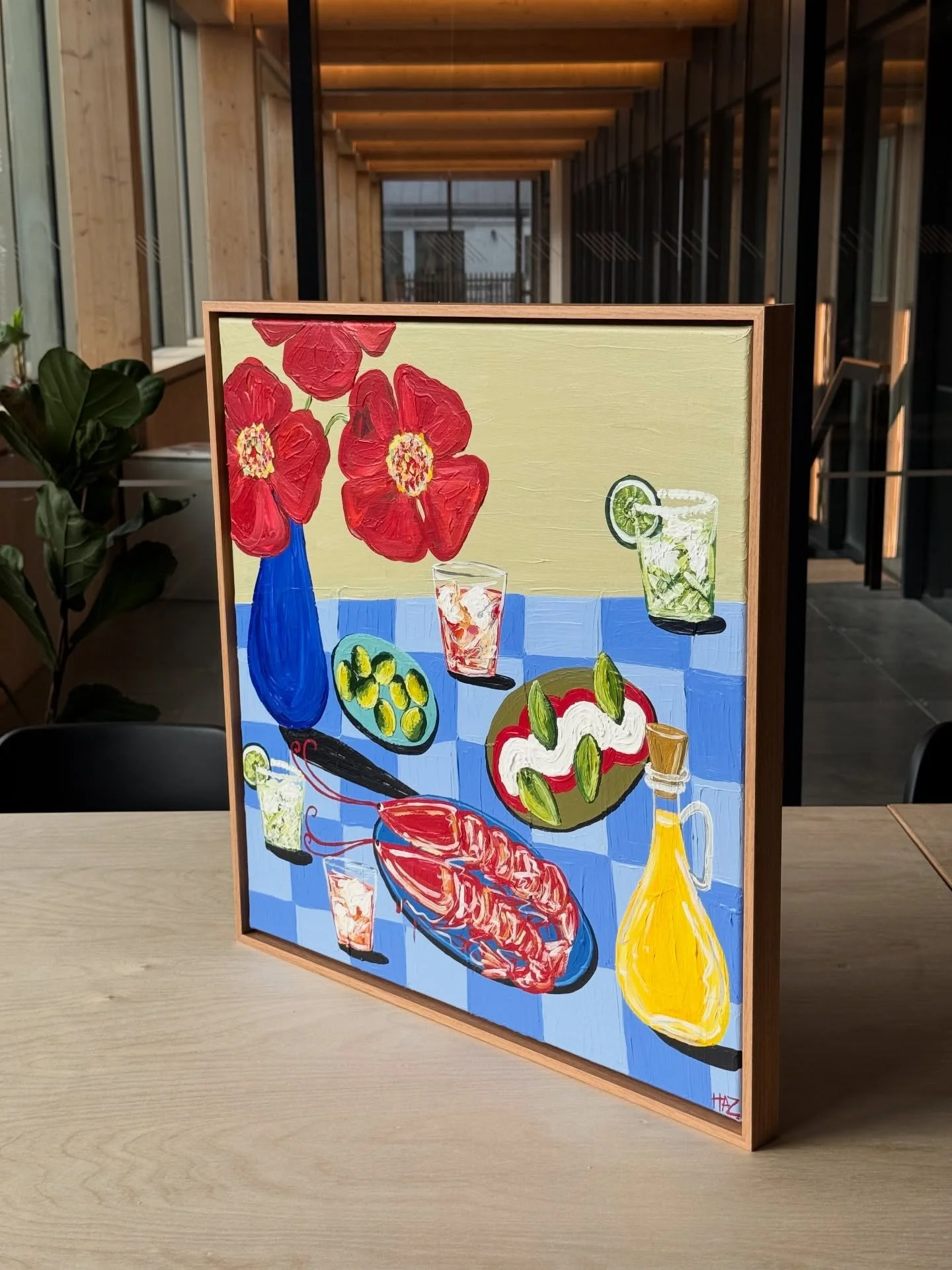 Poppies and prawns 🦐 🌺 

60cm x 60cm 
Acrylic on canvas 
Framed in oak 
SOLD 

#art #artist #painter #acryliconcanvas #stilllifeart #artforsale #londonart #londonartist #foodart #tablescapes