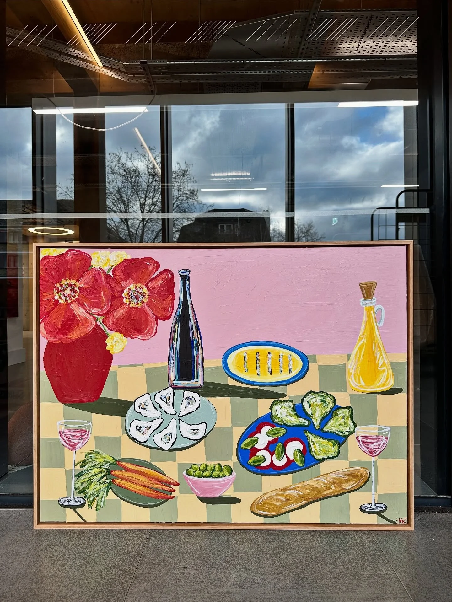 Three of the thirteen pieces that found homes this week at @freshartfair !! Shoutout to my wonderful gallery for another incredible Art Fair! @adlibgallery @mark_ef ❤️

1. Lunchtime in January 
2. Brunching 
3. Mackerel 

Up next is the Battersea Aff