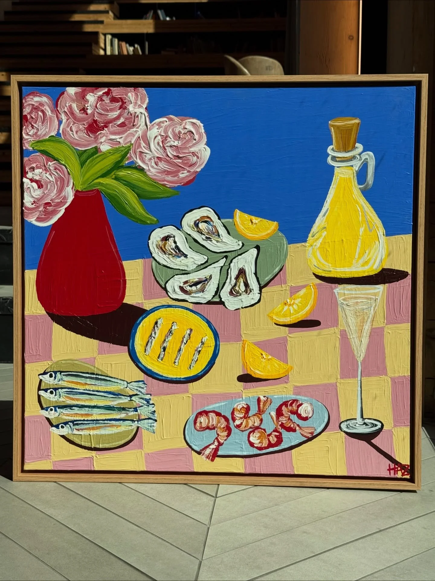 What screams summer more than some gorgeous yellows, pinks and blues?

Peony Party, Acrylic on Canvas, 60cm x 60cm, Framed in Oak, 2026.

#acryliconcanvas #painting #summertablescape #artist #art