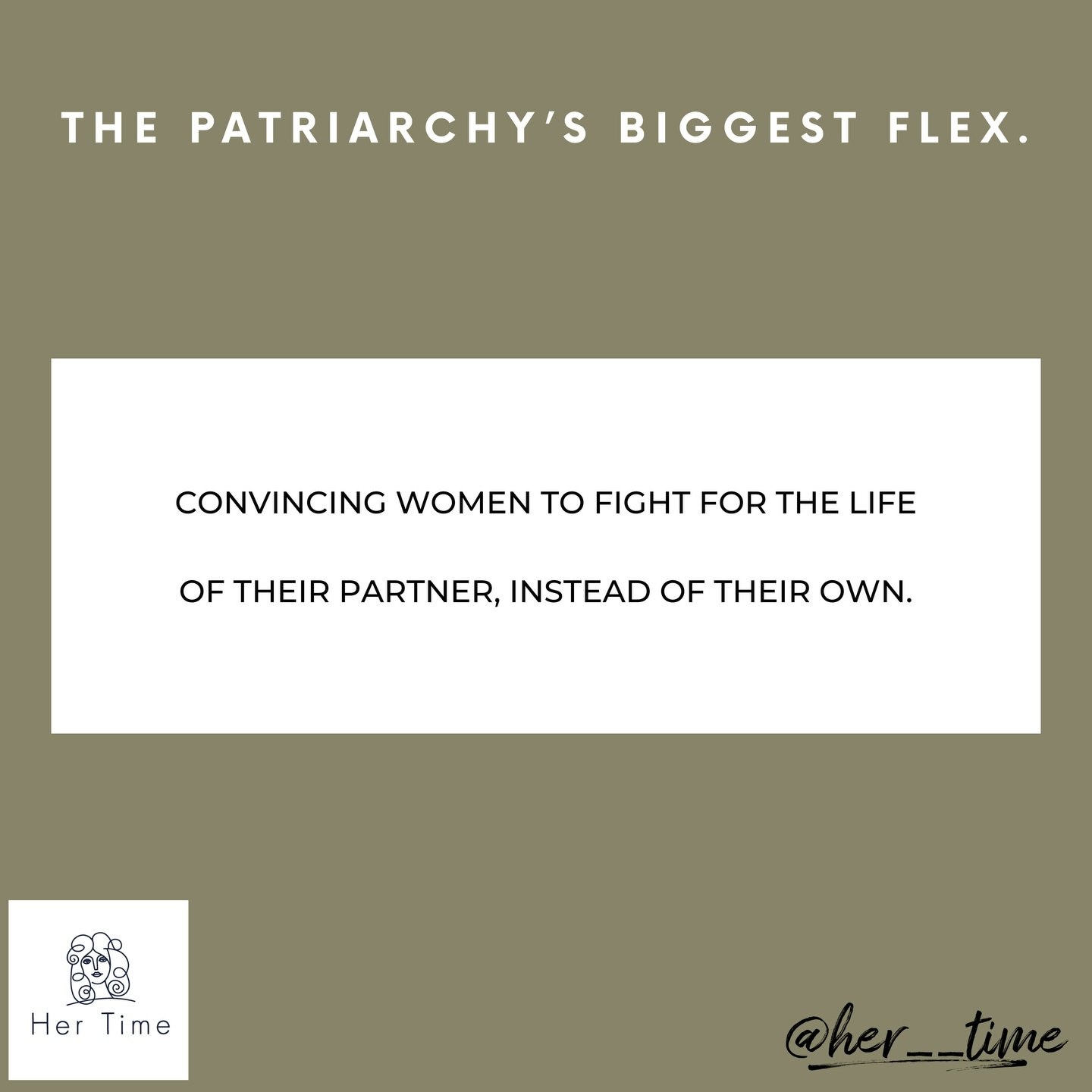 The most common form of abuse - forcing women to willingly submit to the needs of their partner. Hiding and/or defending experiences of abuse, pleasing and placating to their needs whilst almost always seeking approval and/or an acknowledgement of wo