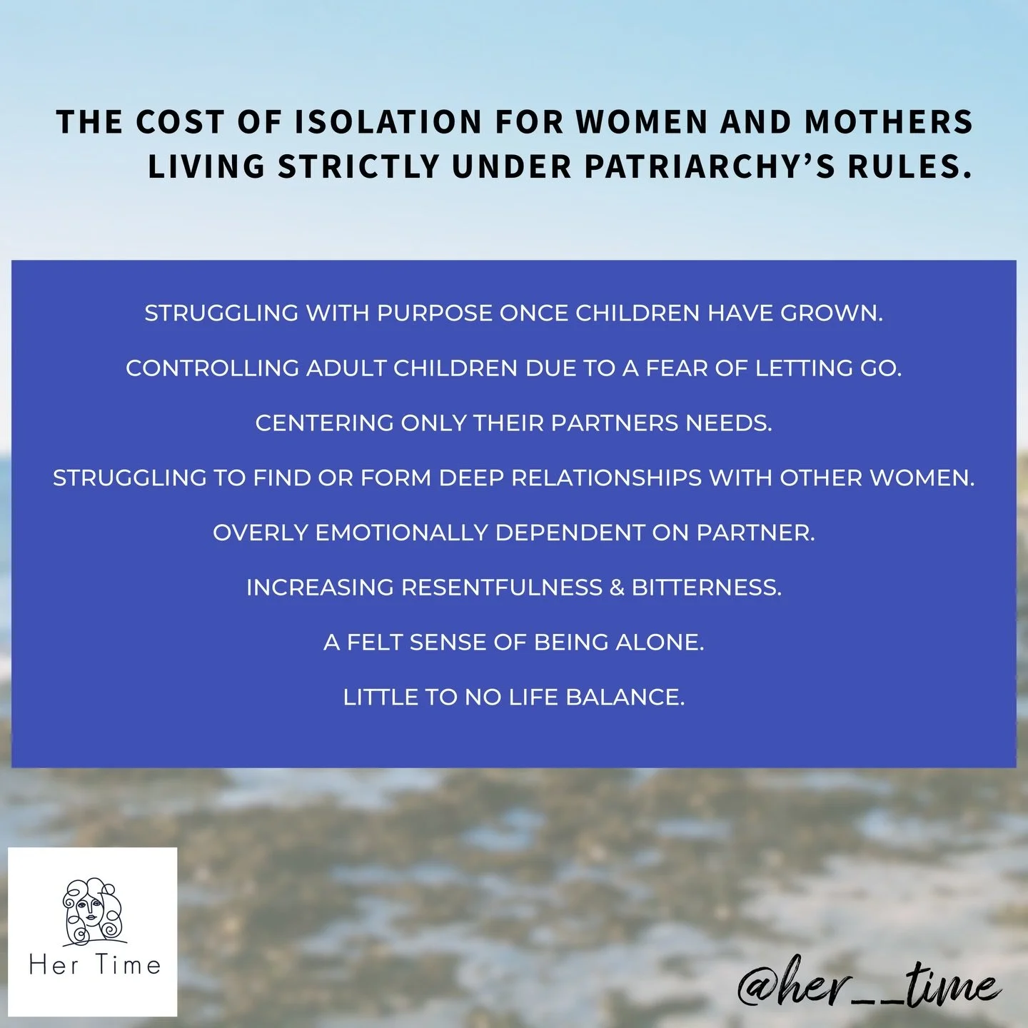 The quiet cost of isolation for women and mothers living strictly under patriarchy&rsquo;s rules.

When your worth was measured by how much you gave,
how well you served, how small you kept yourself.

When the children grow and suddenly the role that